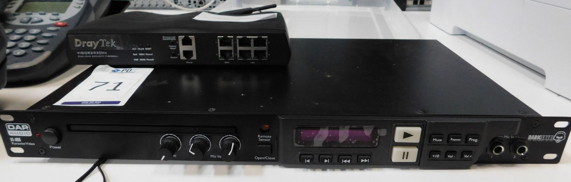 Draytek Dual-WAN Security Firewall & DAP Audio DS-185K Karaoke Video (Located Brentwood - See - Image 2 of 2