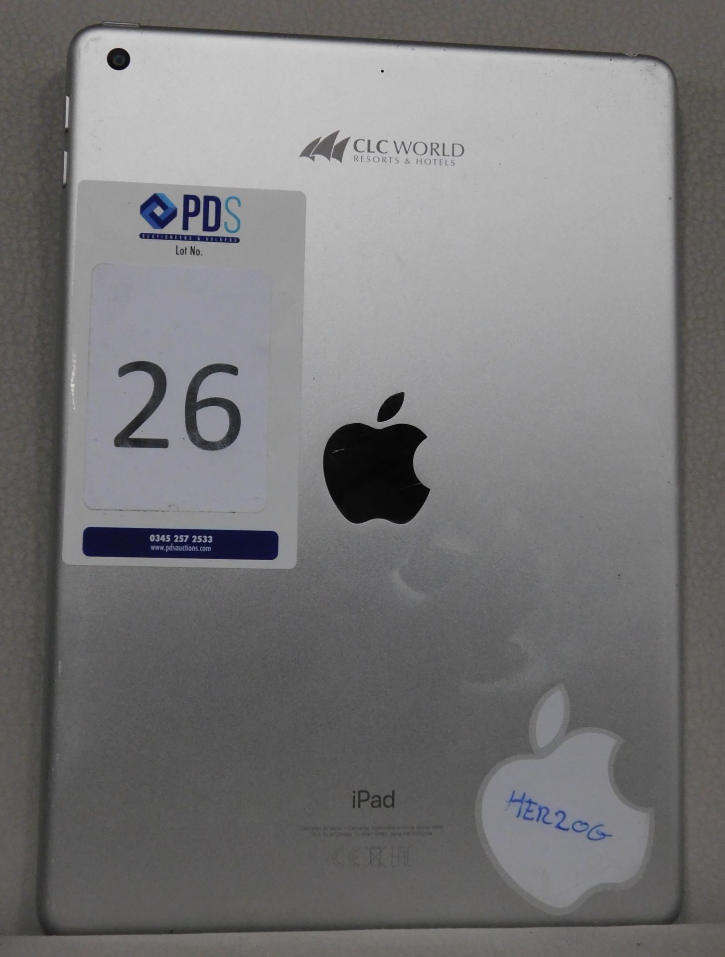 Apple iPad 6 WIFI 32GB Silver, Model Number: A1893, Serial Number: F9FY2001JF8K (Engraved logo on - Image 2 of 2
