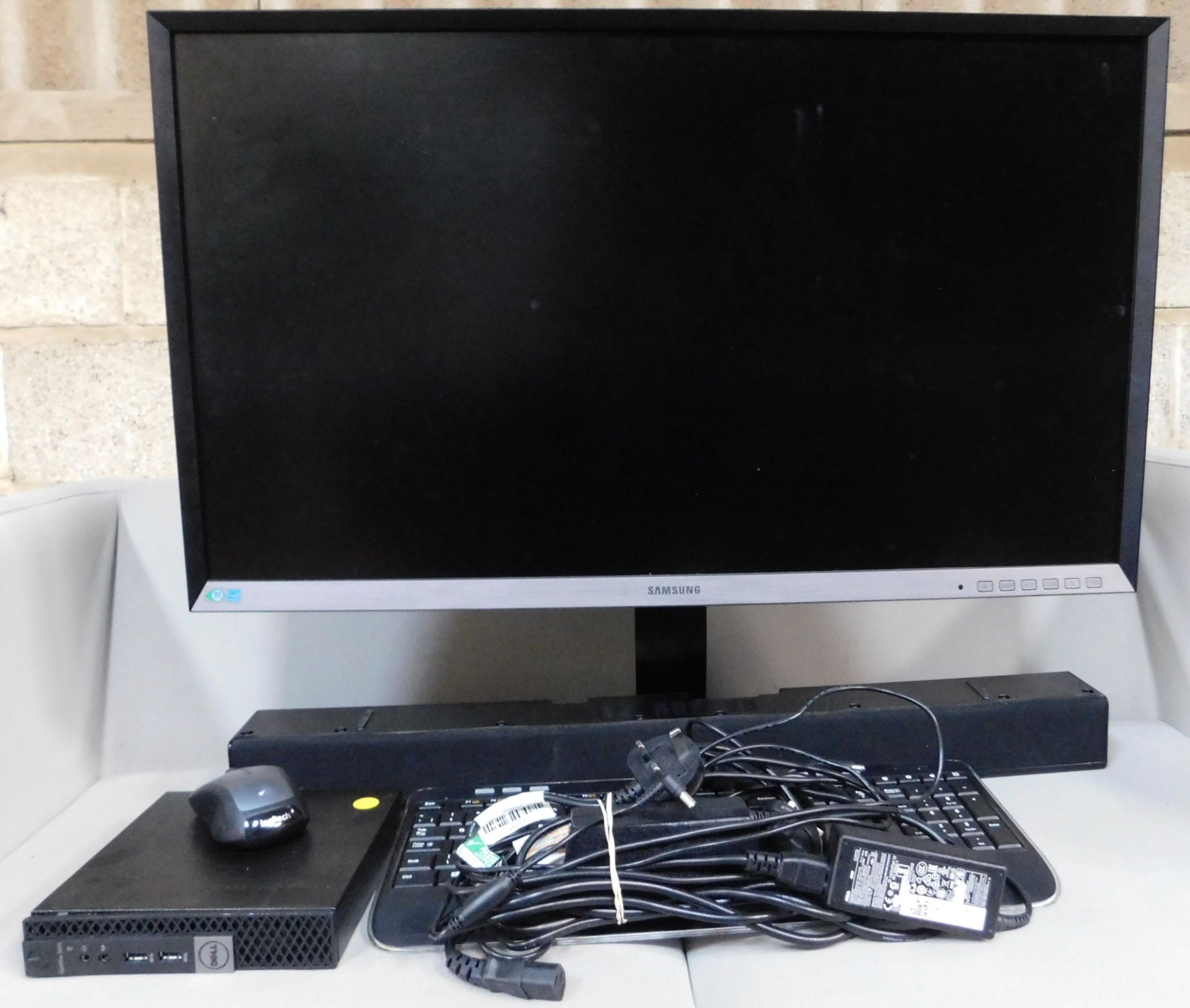 Media Suite Comprising: Samsung S32D85OT 32” Monitor, Stand; Samsung HW-J250 Sound Bar; Dell