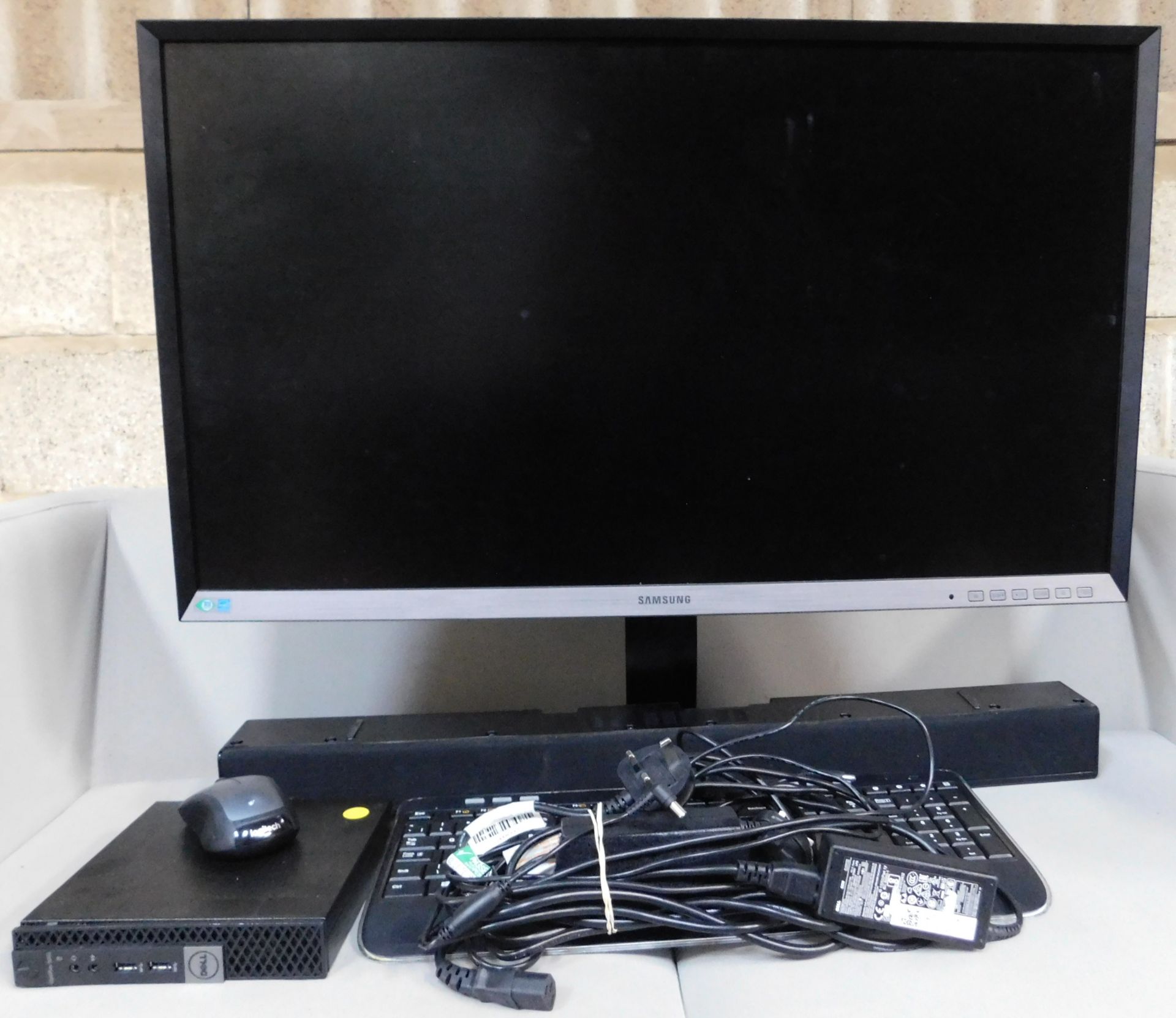 Media Suite Comprising: Samsung S32D85OT 32” Monitor, Stand; Samsung HW-J250 Sound Bar; Dell