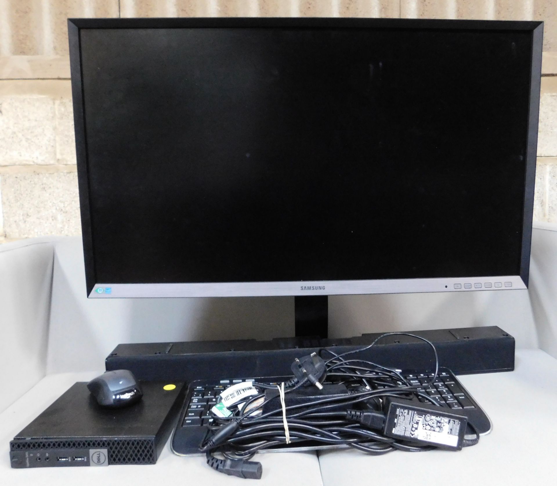 Media Suite Comprising: Samsung S32D85OT 32” Monitor, Stand; Samsung HW-J250 Sound Bar; Dell