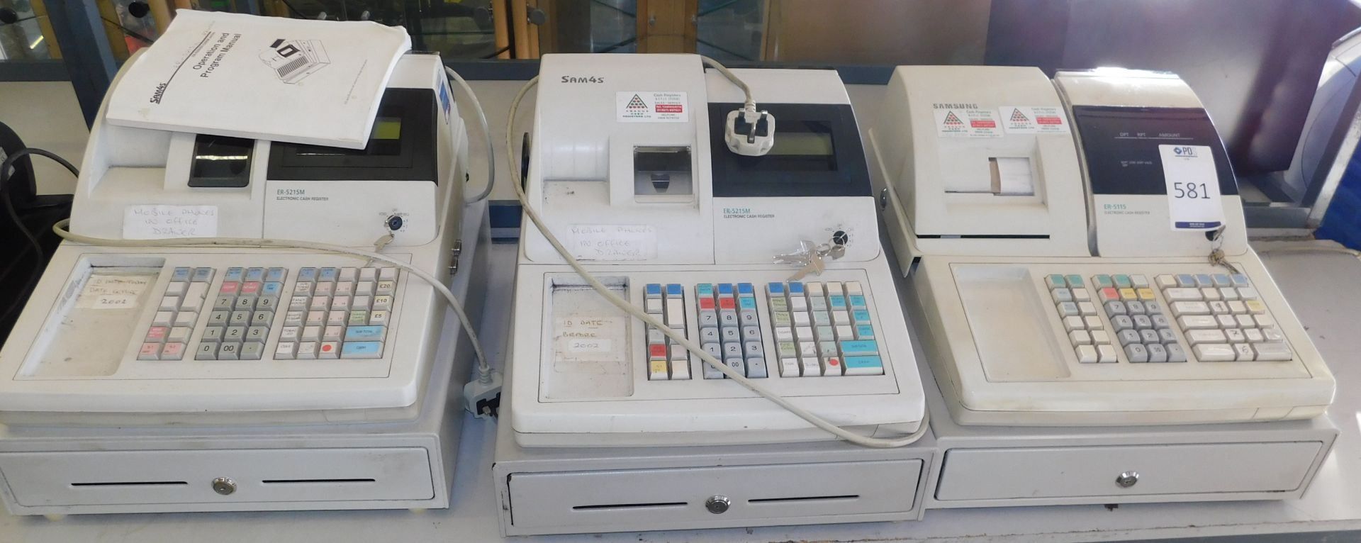 3 Various Electronic Cash Registers (Located Stockport - See General Notes for More Details)