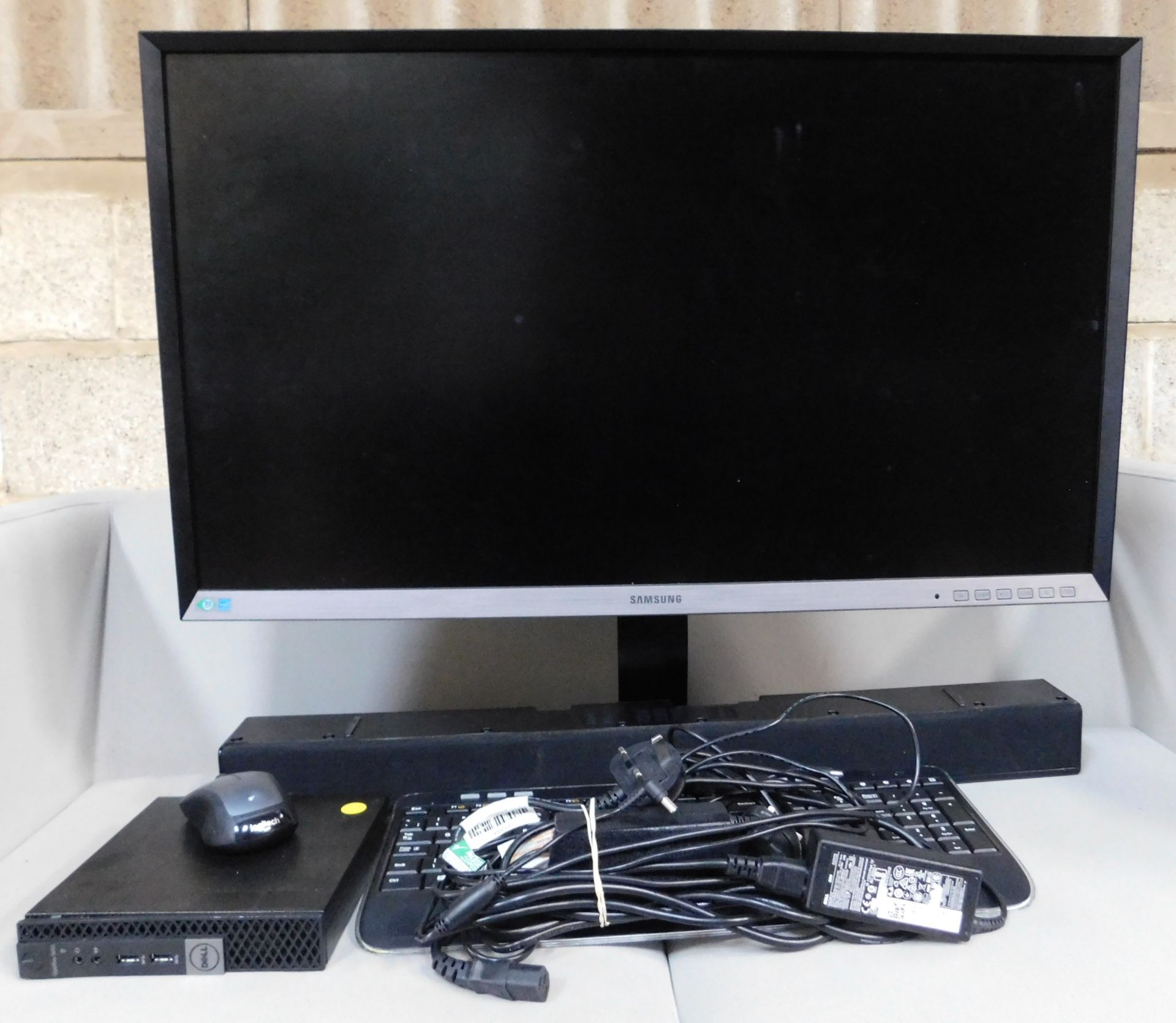 Media Suite Comprising: Samsung S32D85OT 32” Monitor, Stand; Samsung HW-J250 Sound Bar; Dell