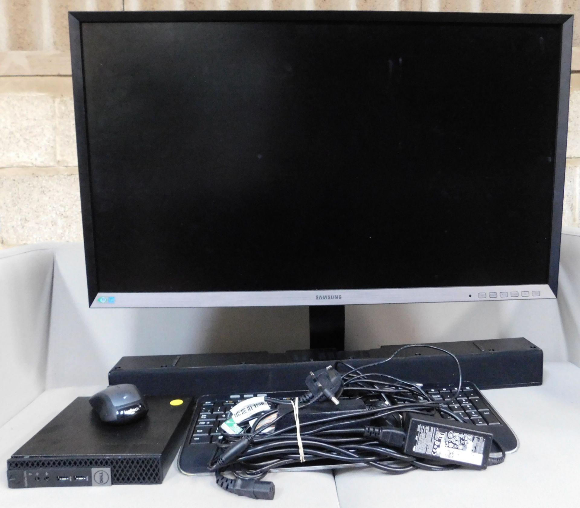 Media Suite Comprising: Samsung S32D85OT 32” Monitor, Stand; Samsung HW-J250 Sound Bar; Dell