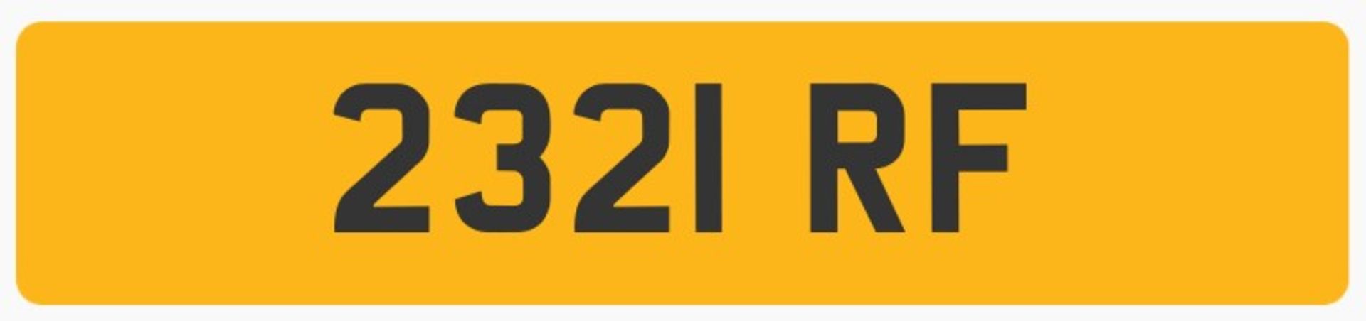 Cherished Registration Plate “2321 RF” on Retention Certificate (Located Stockport – See General