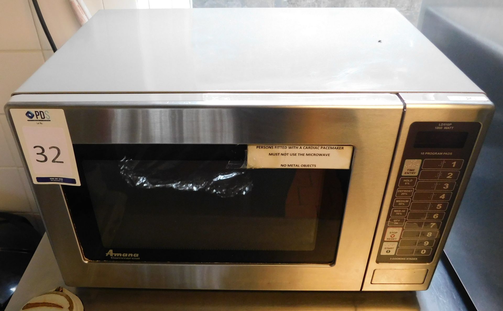 Armana LD510P Commercial Stainless Steel Microwave (Location Bloomsbury - See General Notes for More