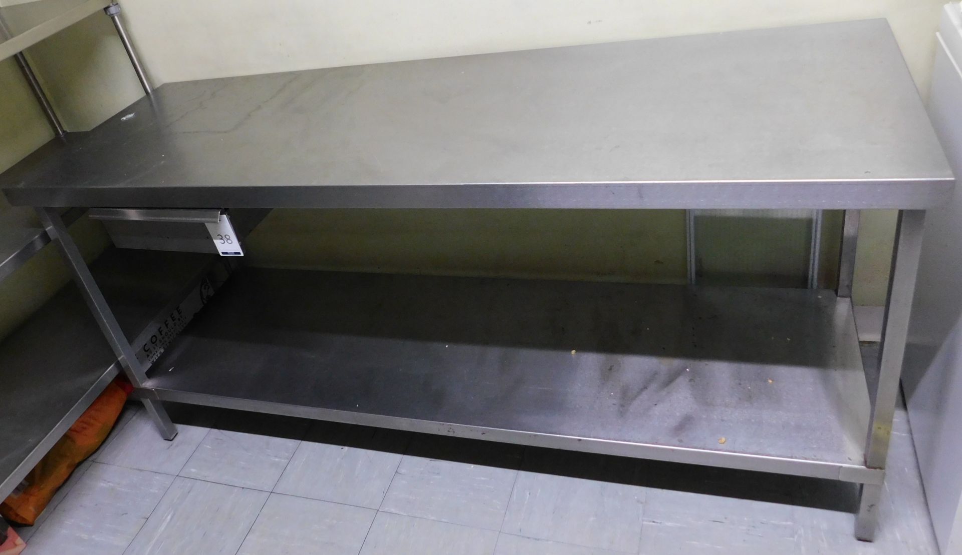 Stainless Steel Preparation Table Fitted Single Drawer (Location Bloomsbury - See General Notes