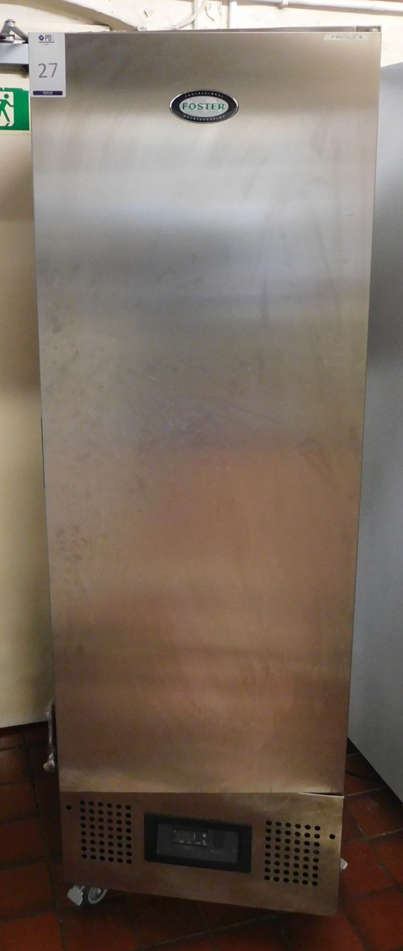 Foster FSL400H Stainless Steel Upright Refrigerator, Serial Number E5452653 (Location Bloomsbury -