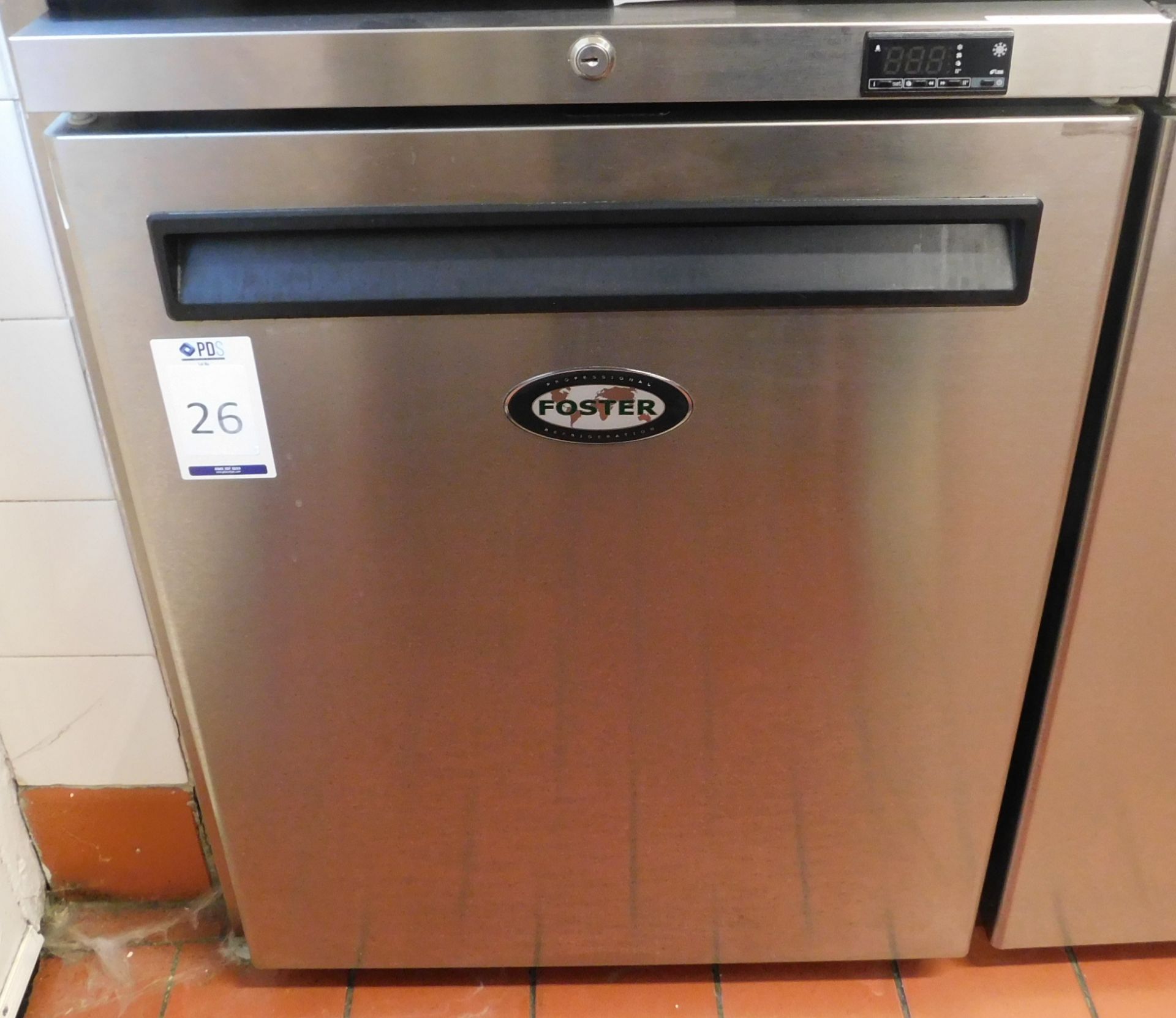 Foster LR150-A Stainless Steel Undercounter Freezer, Serial Number E5312428 (Location Bloomsbury -