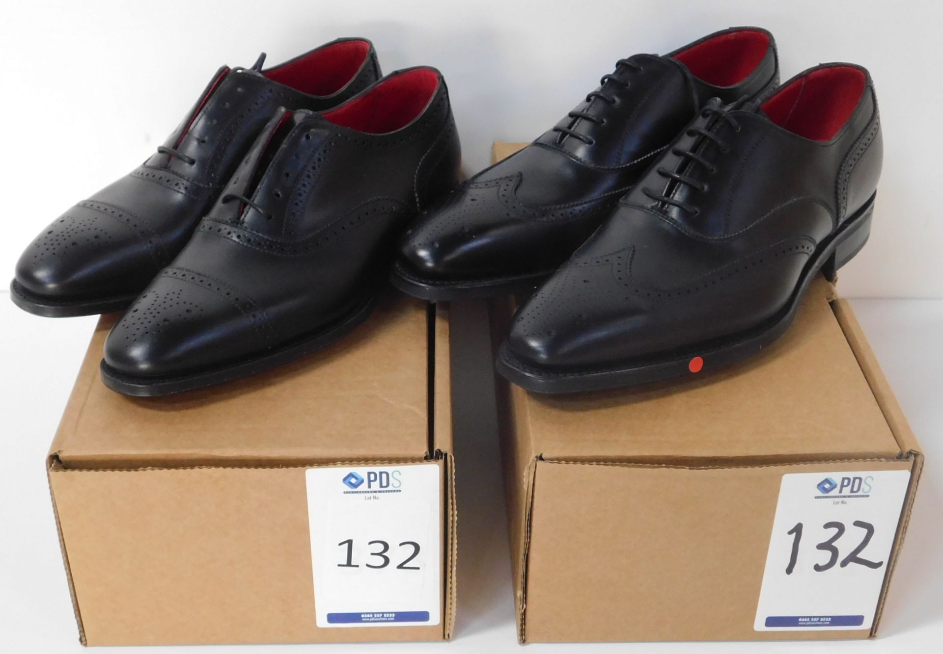 Alfred Sargent 7093 Black CAP Brogues Size 4.5 & Alfred Sargent Ramone Brogue Size 6.5 (Slight