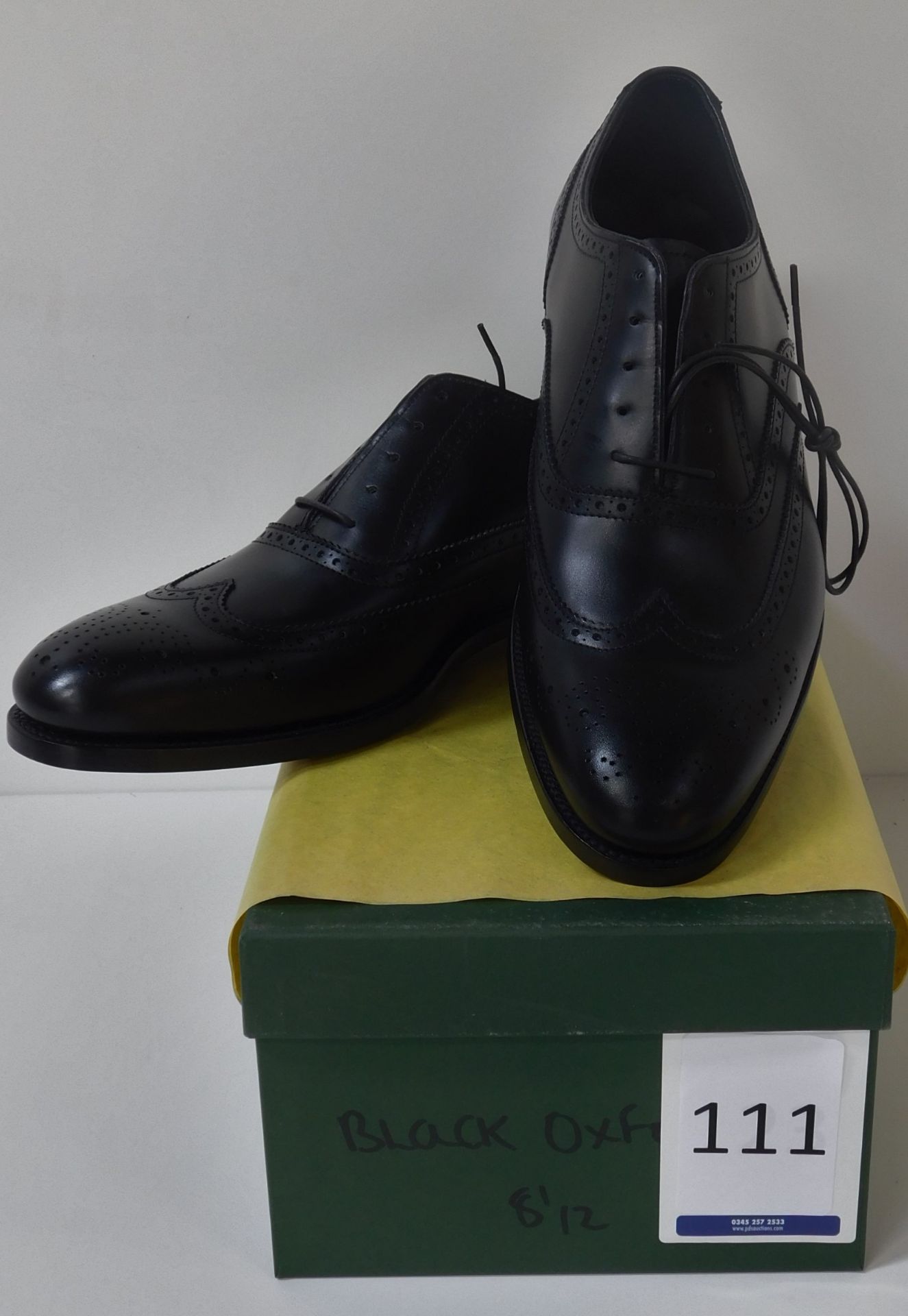 Pair of Alfred Sargent Black Oxford, Size 8.5 (Slight Seconds) (Location: Brentwood - See General