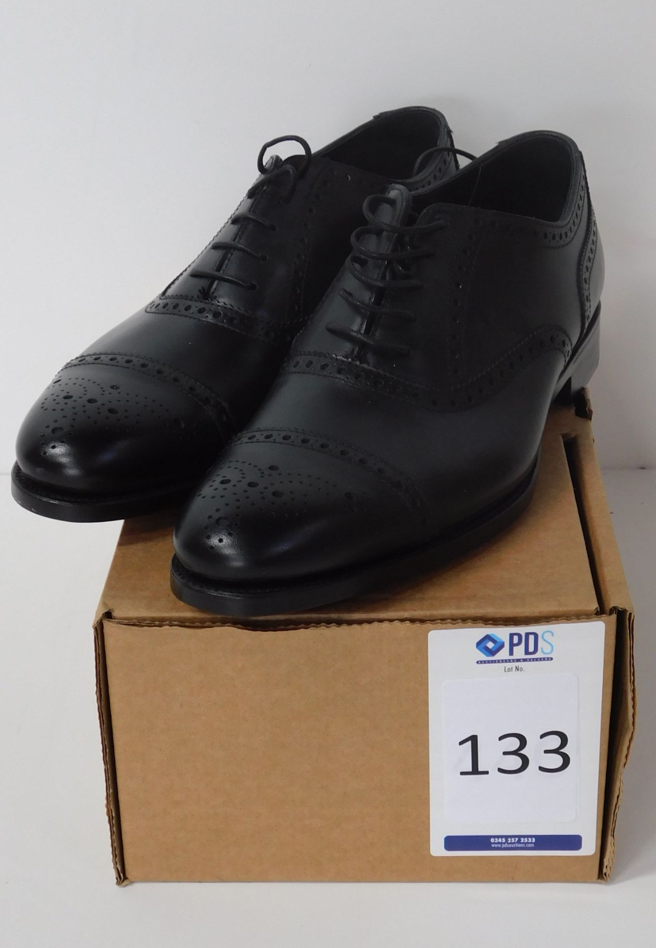 Alfred Sargent Black CAP Brogue Oxford Size 7.5 (Slight Seconds) (Location Brentwood - See General