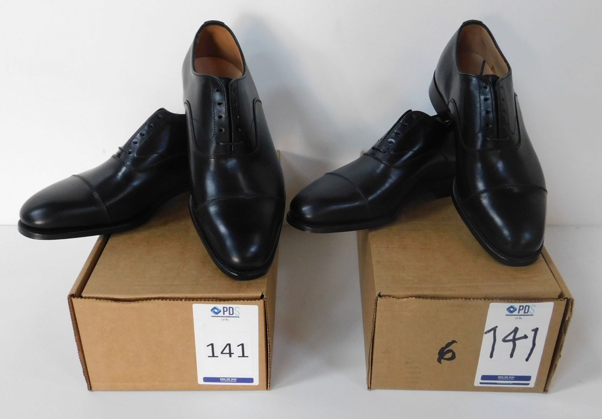Lloyd Footwear Black Oxford Size 7 & Lloyd Footwear Leeds Black CAP Size 6 (Slight Seconds) (