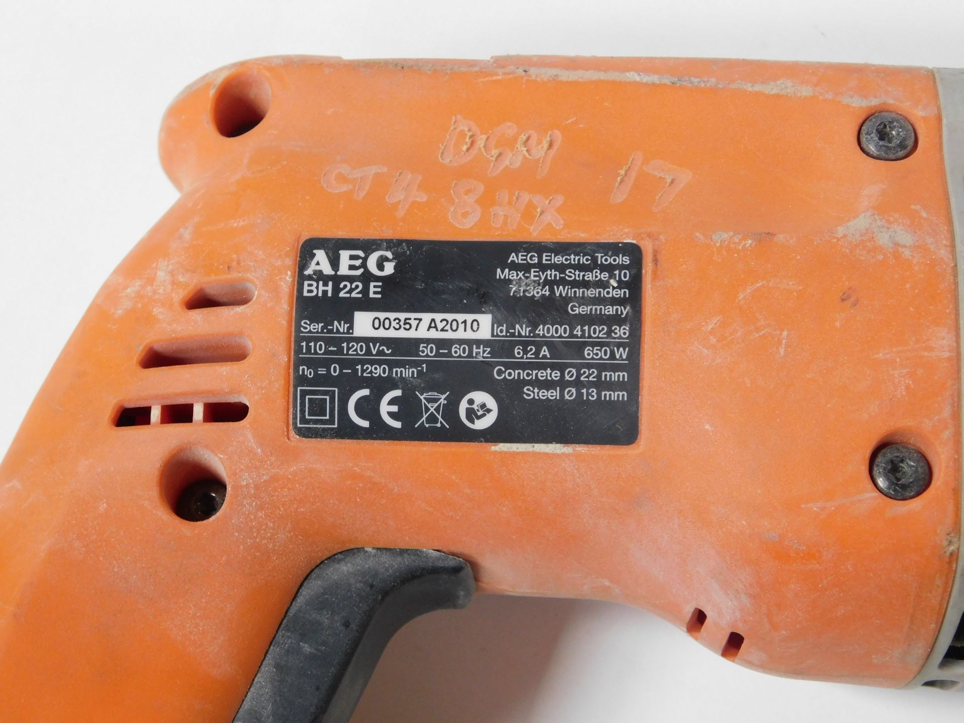 AEG BH 22 E Hammer Drill, 110v (Location: Brentwood - See General Notes for Details) - Image 3 of 3