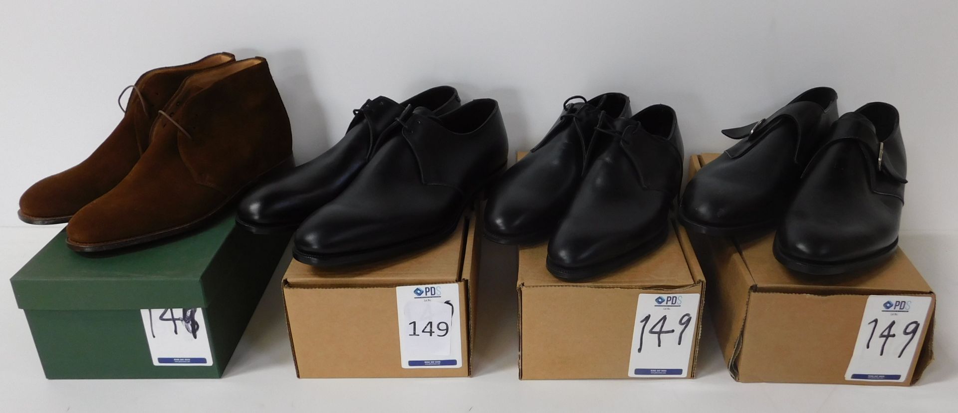 The Cobbler Notting Hill Black Gibson Size 7, Sid Mashburn Black Plain Front Gibson Size 11.5,