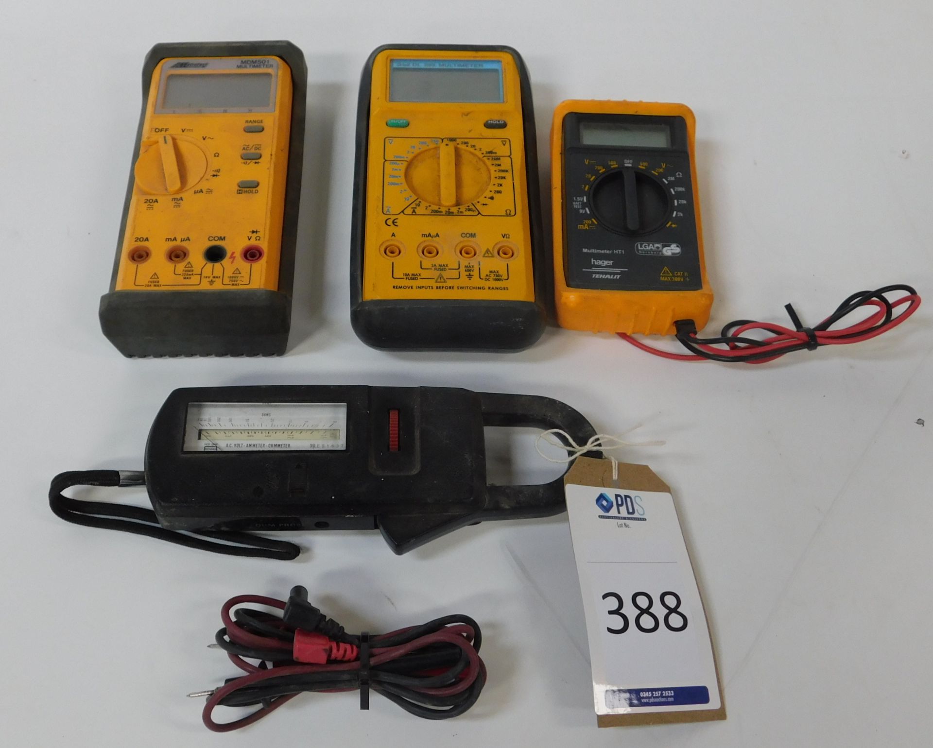 Metratest MDM501 Serial No.95012958; Di-log DL293; Tehalit HT1 Multi-Meters & a Kyoritsu A.C Volt-