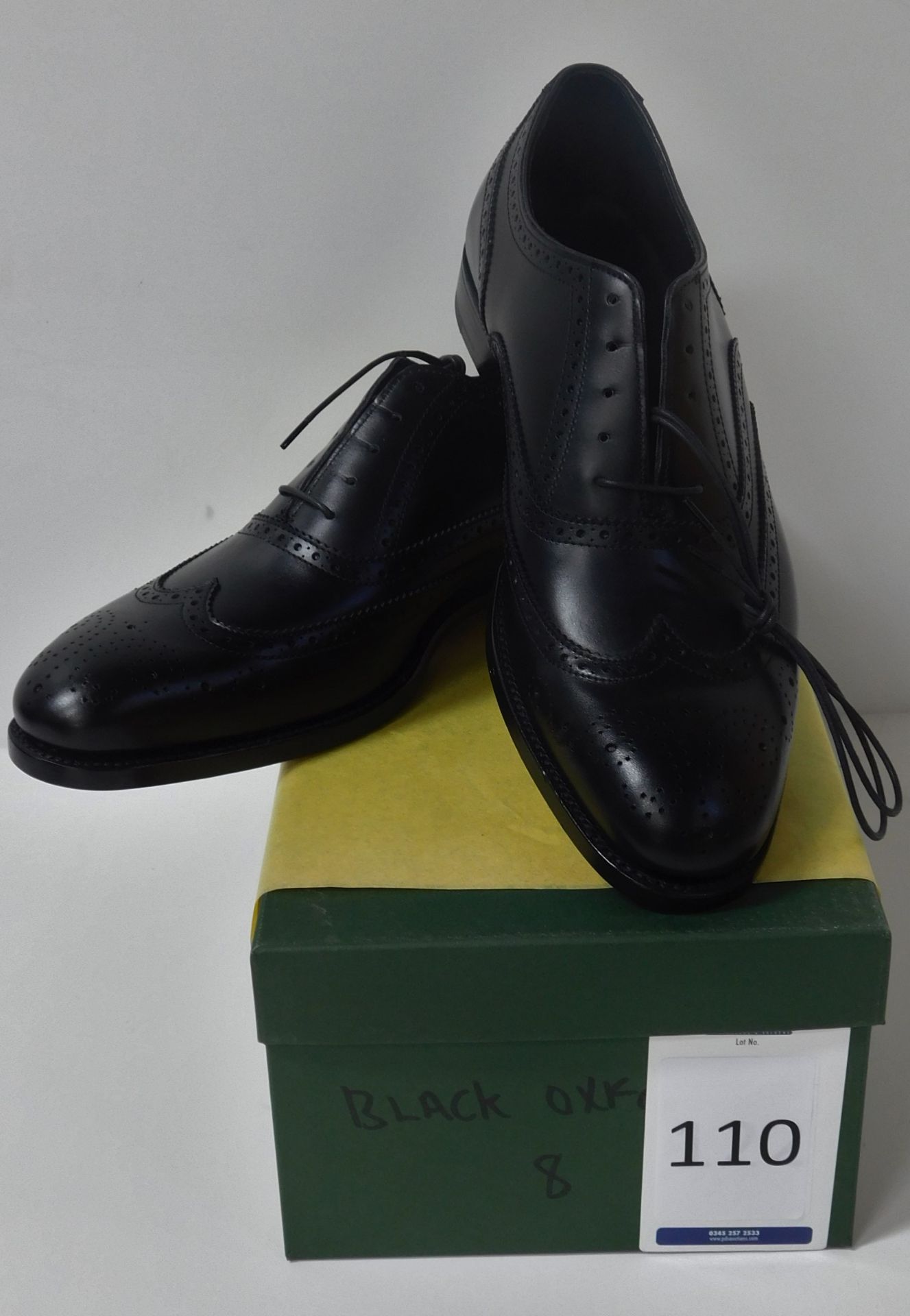 Pair of Alfred Sargent Black Oxford, Size 8 (Slight Seconds) (Location: Brentwood - See General