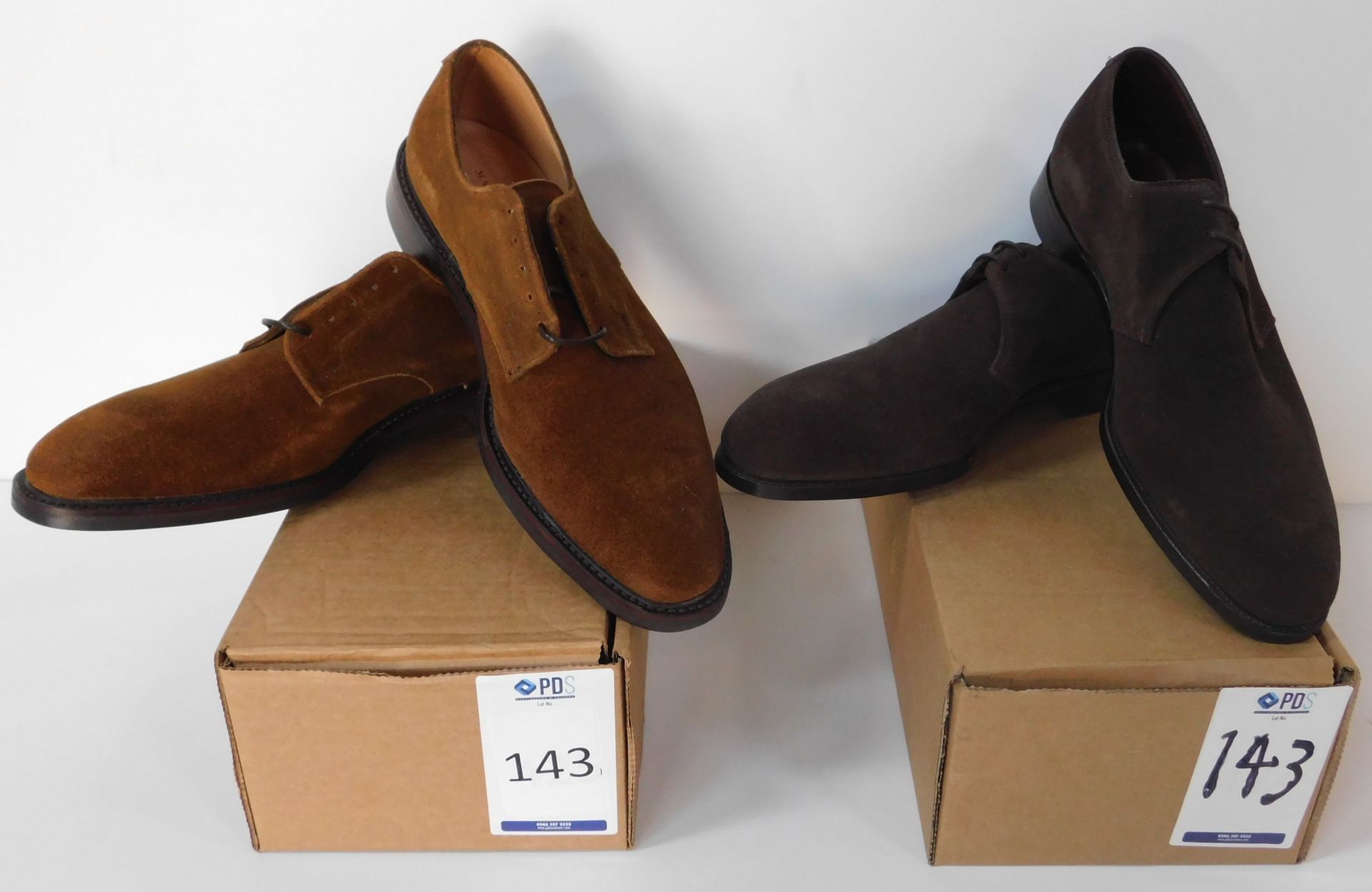 2 Pairs of Sid Mashburn Brown Suede Size 11.5 (Slight Seconds) (Location Brentwood - See General