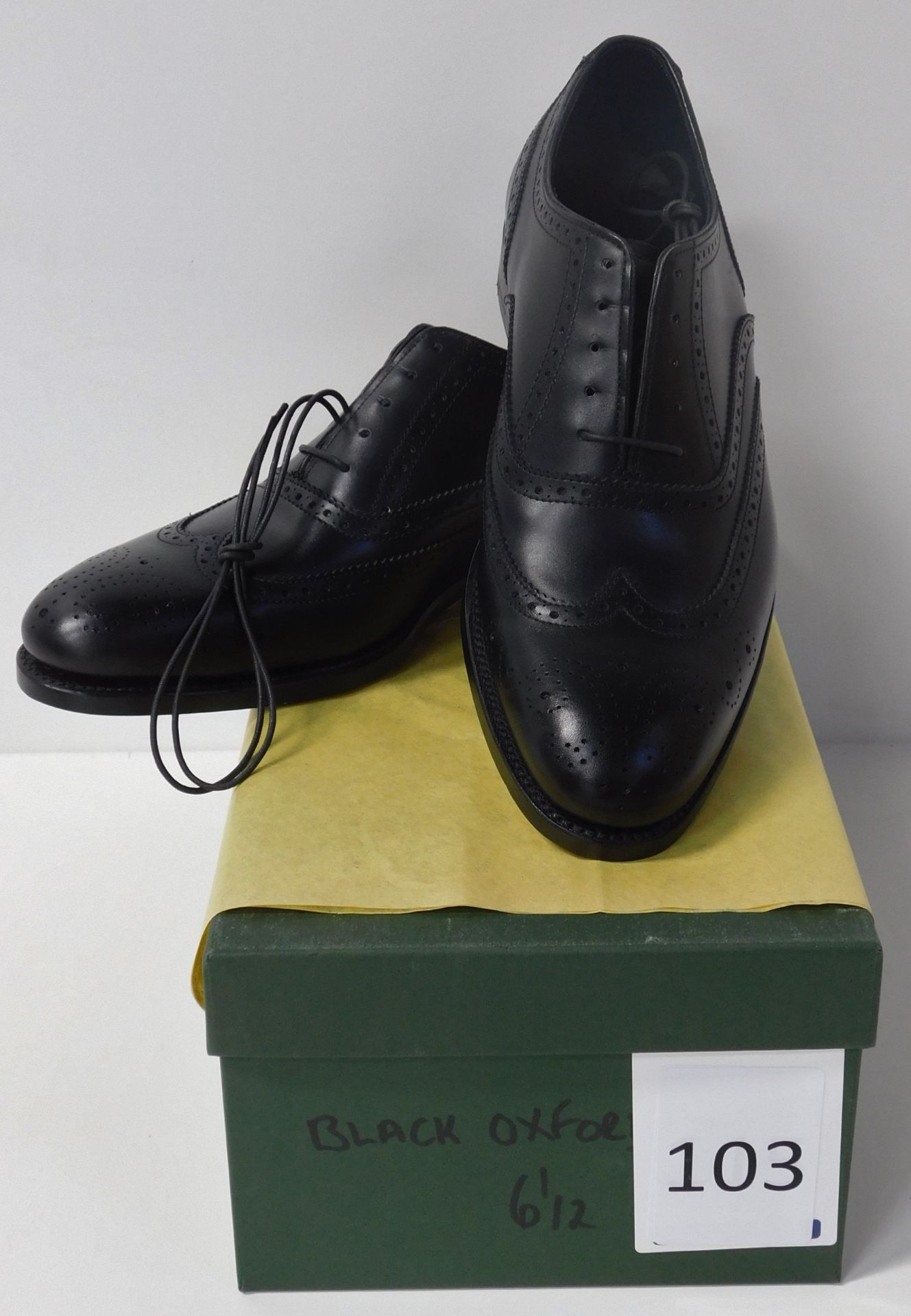 Pair of Alfred Sargent Black Oxford, Size 6.5 (Slight Seconds) (Location: Brentwood - See General