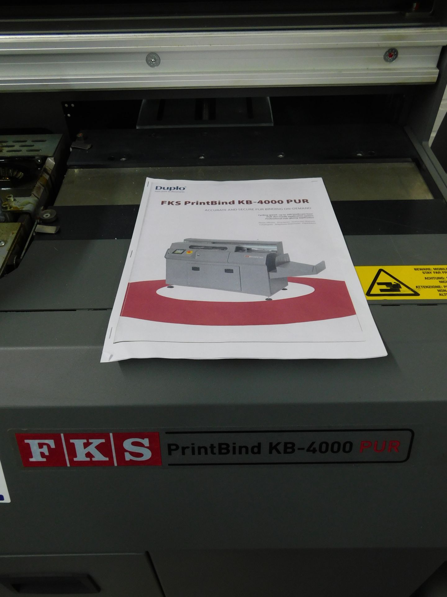 Duplo FKS PrintBind KB-4000 PUR Binder; Three Phase, Book Size: 120mm x 130mm (min) – 420mm x - Image 6 of 6