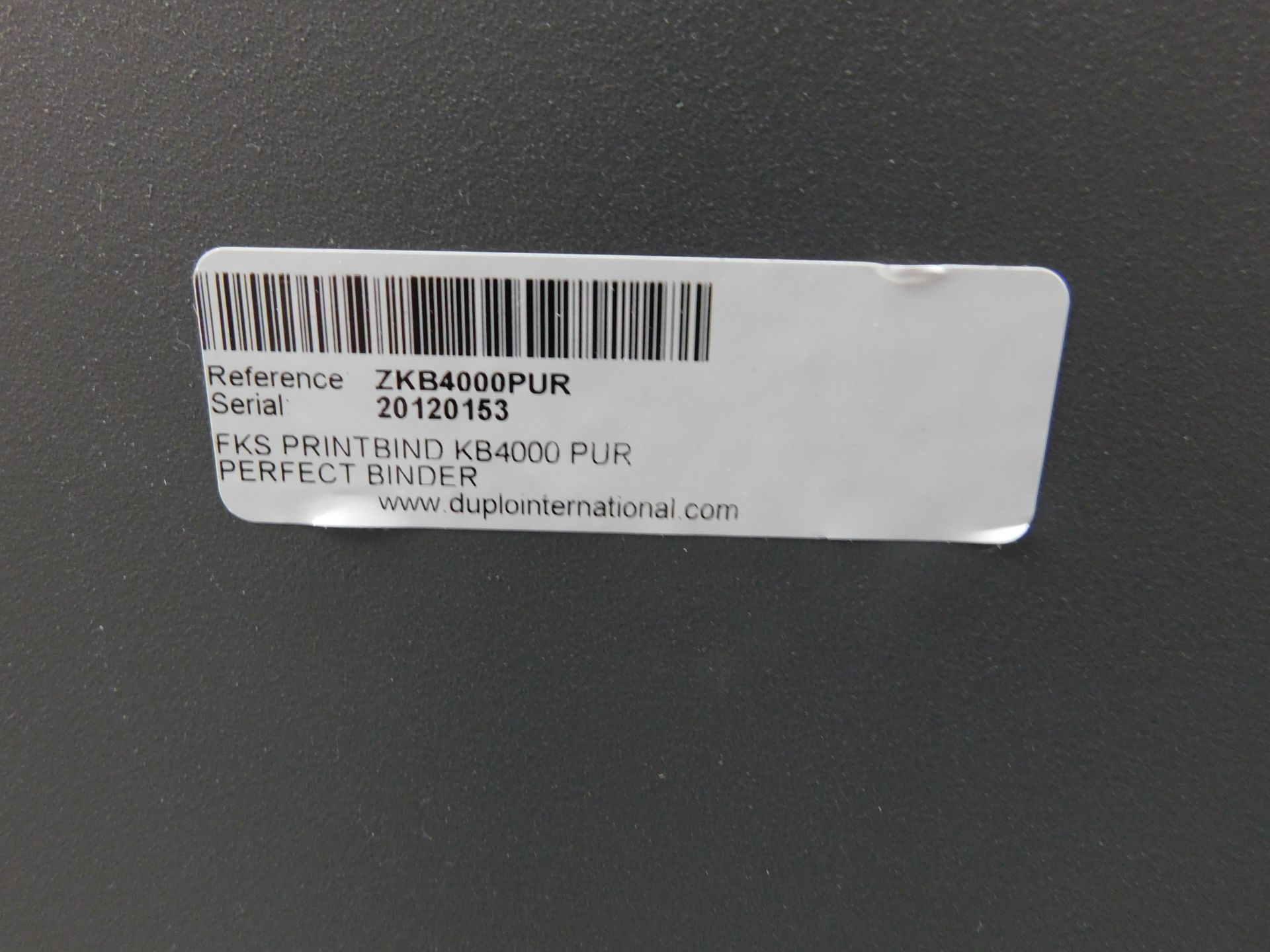 Duplo FKS PrintBind KB-4000 PUR Binder; Three Phase, Book Size: 120mm x 130mm (min) – 420mm x - Image 3 of 6