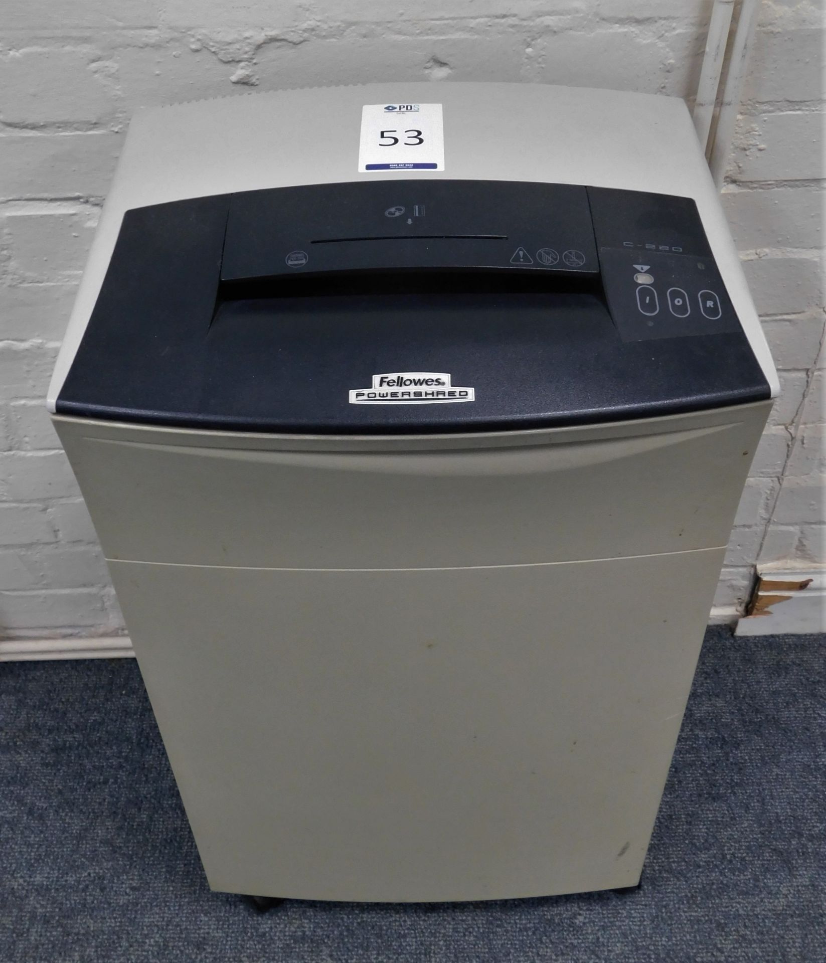 Fellows C-220 Powershred Paper Shredder (Location: Hatfield - See General Notes for More Details)