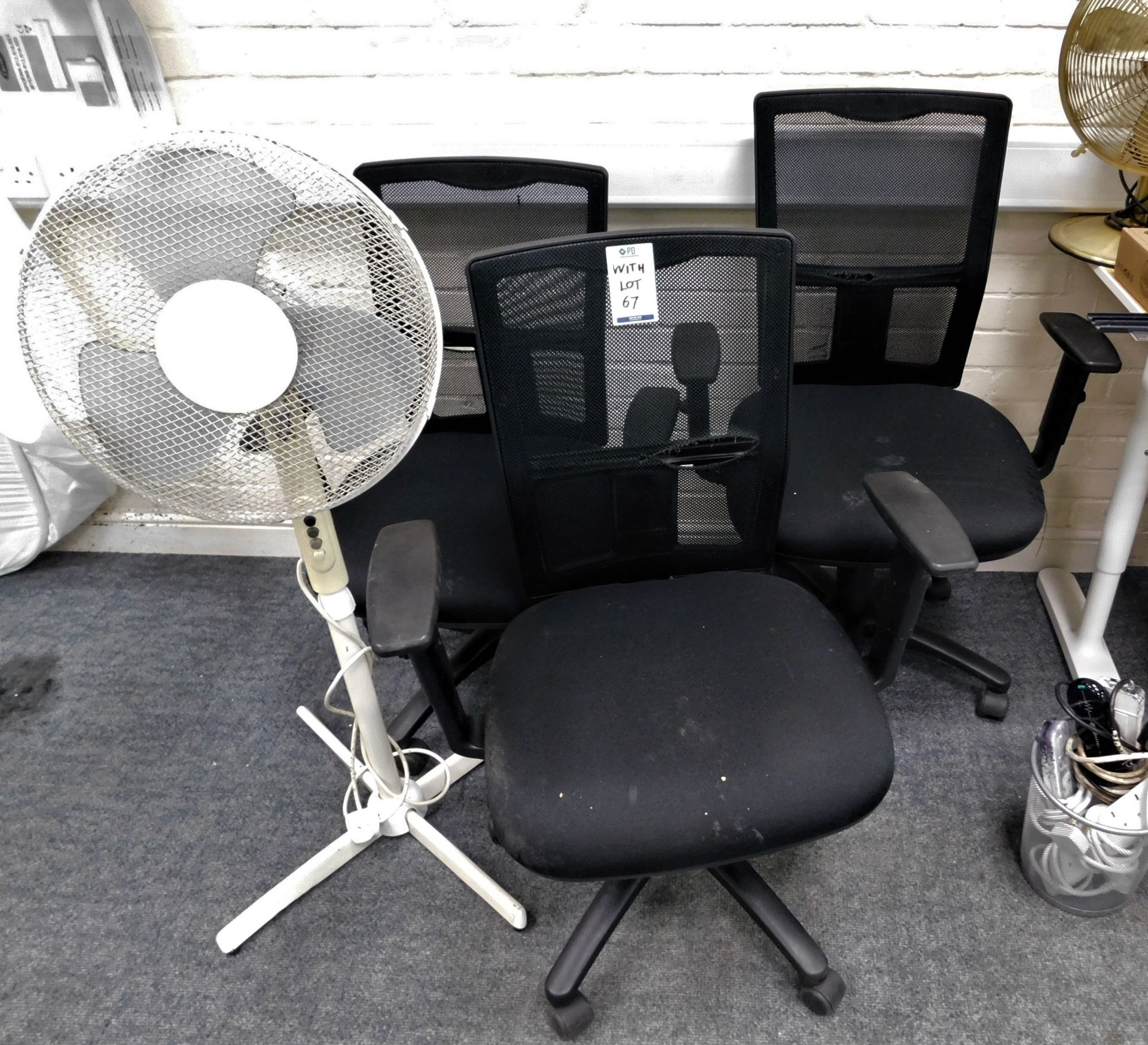 Three Mesh-Back Chairs (damaged), Brother HL-2240D Printer, TFT Monitor, Citizen label Printer, - Image 2 of 3