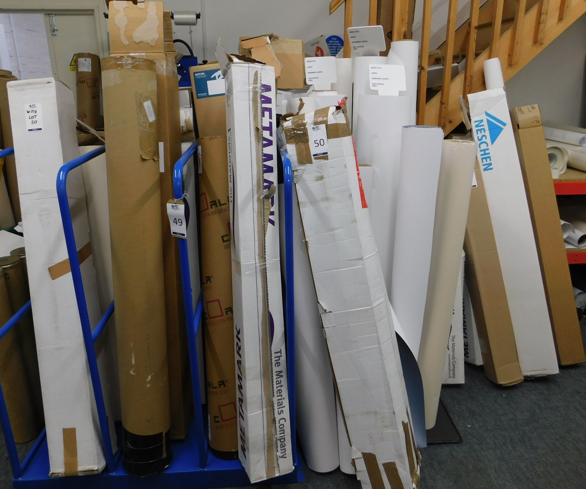 Large Quantity of Full & Part Rolls of Laminate & Paper (Location: Hatfield - See General Notes