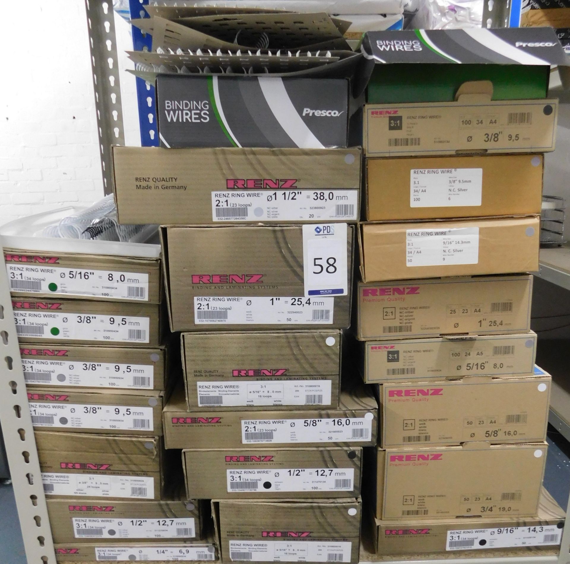 Approximately 25 Part Boxes Renz Binding Wires (Location: Hatfield - See General Notes for More
