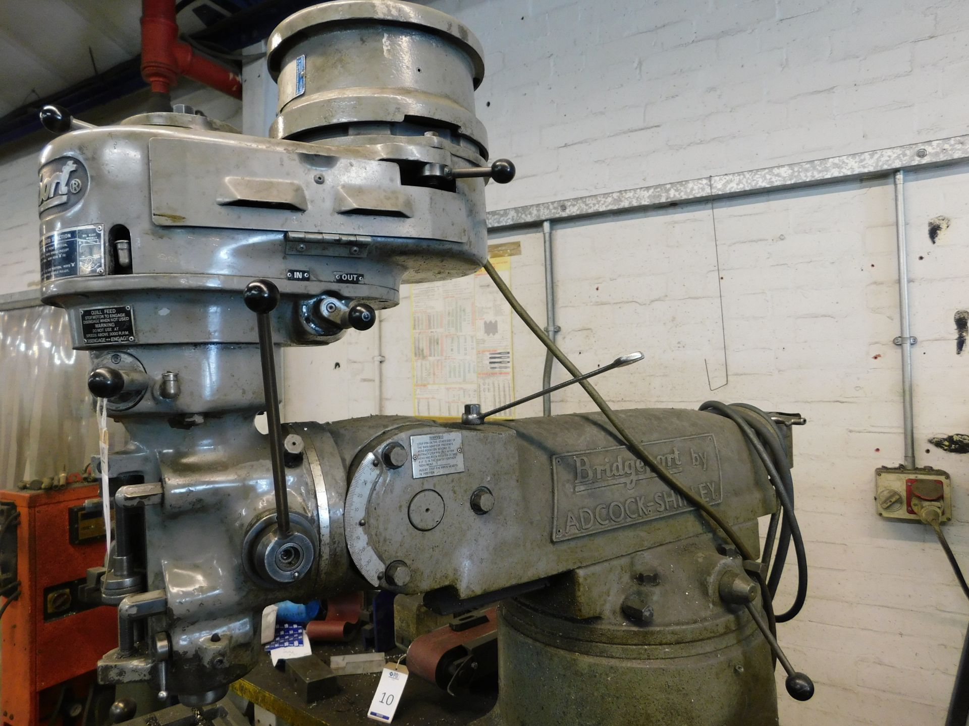 Bridgeport Turret Milling Machine Head Serial Number JB28510 (Location: Kettering - See General - Bild 2 aus 3