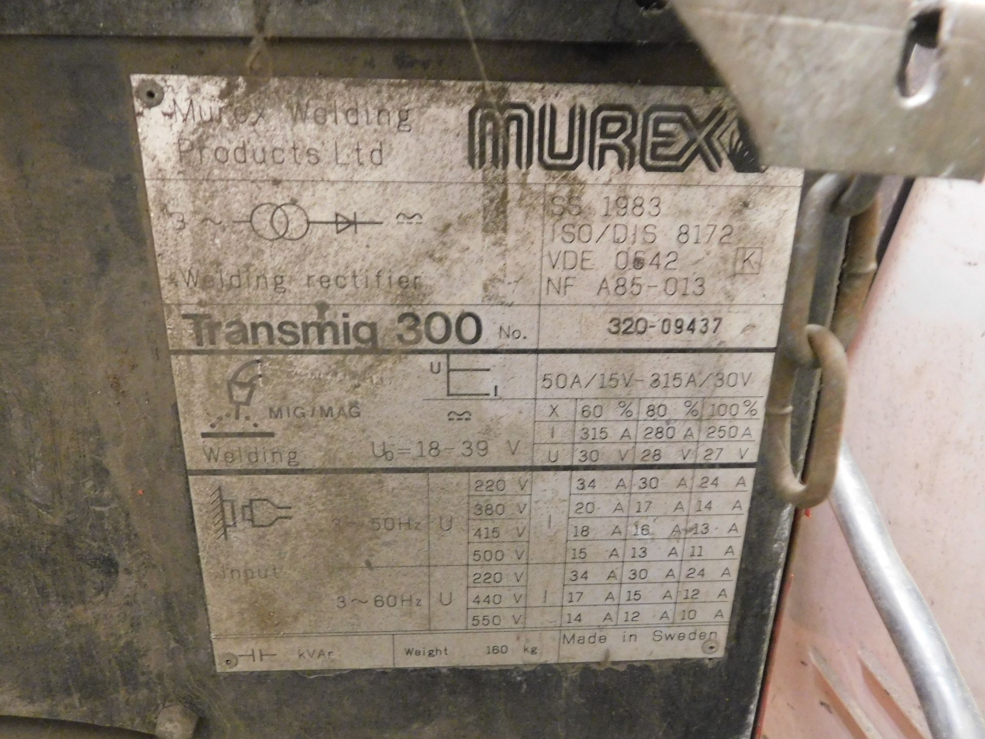 Murex Transmig 300 Welder with Transmatic 162 Feed (Location: Aylesbury – Please See General Notes) - Image 4 of 4