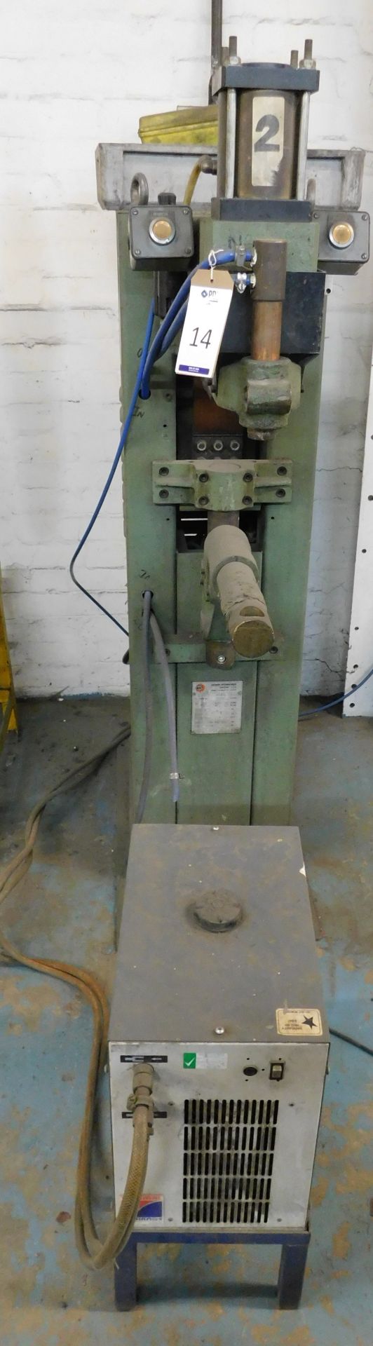 Costruzioni Model PPN52 Spot Welder, Serial Number 43832 with Thermal Exchange Unit, Serial Number