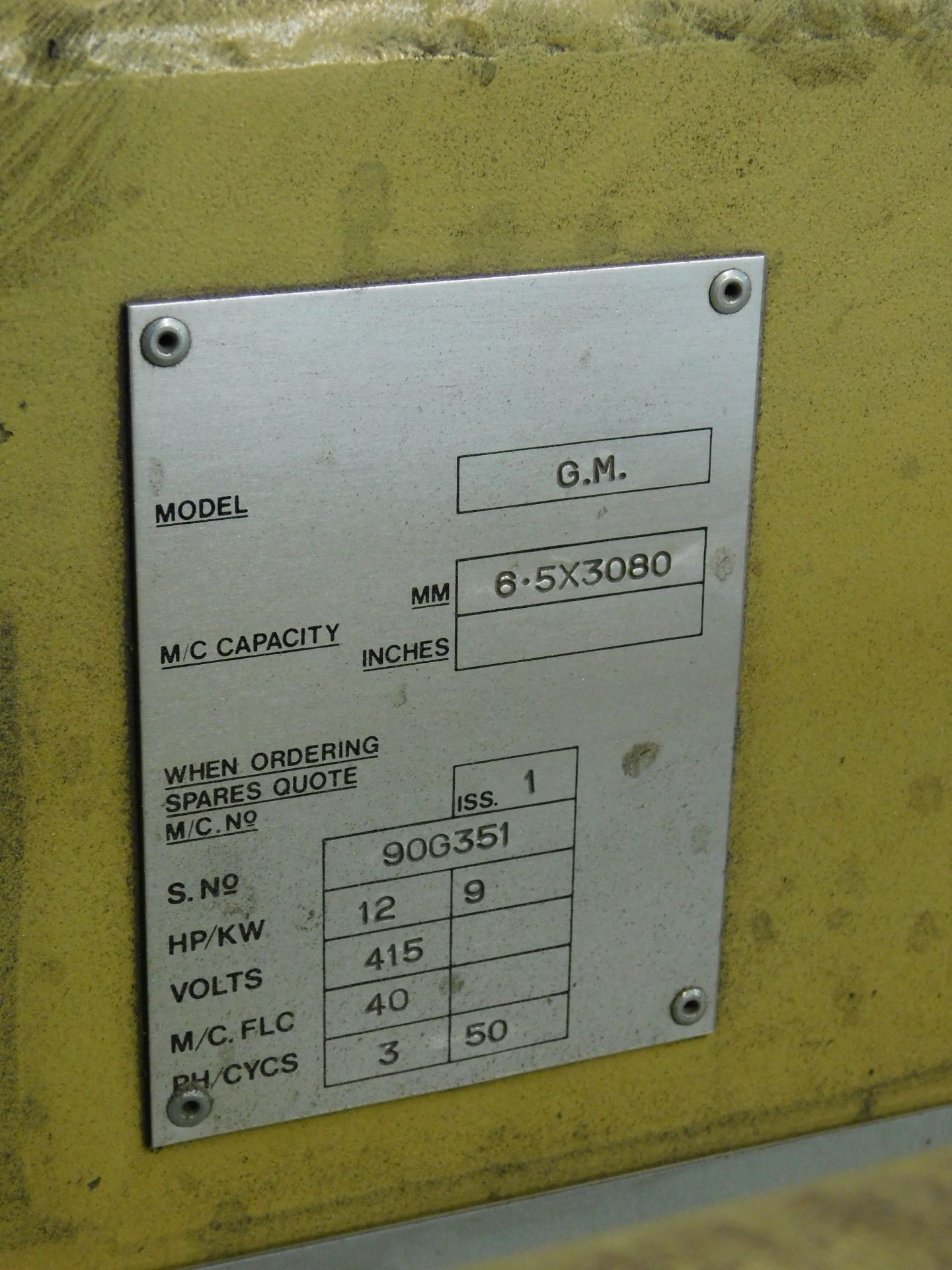 Edwards Pearson Model GM 6.5mm x 3080 Hydraulic Guillotine, Serial Number 90G351 with Swissax DRO ( - Image 5 of 6