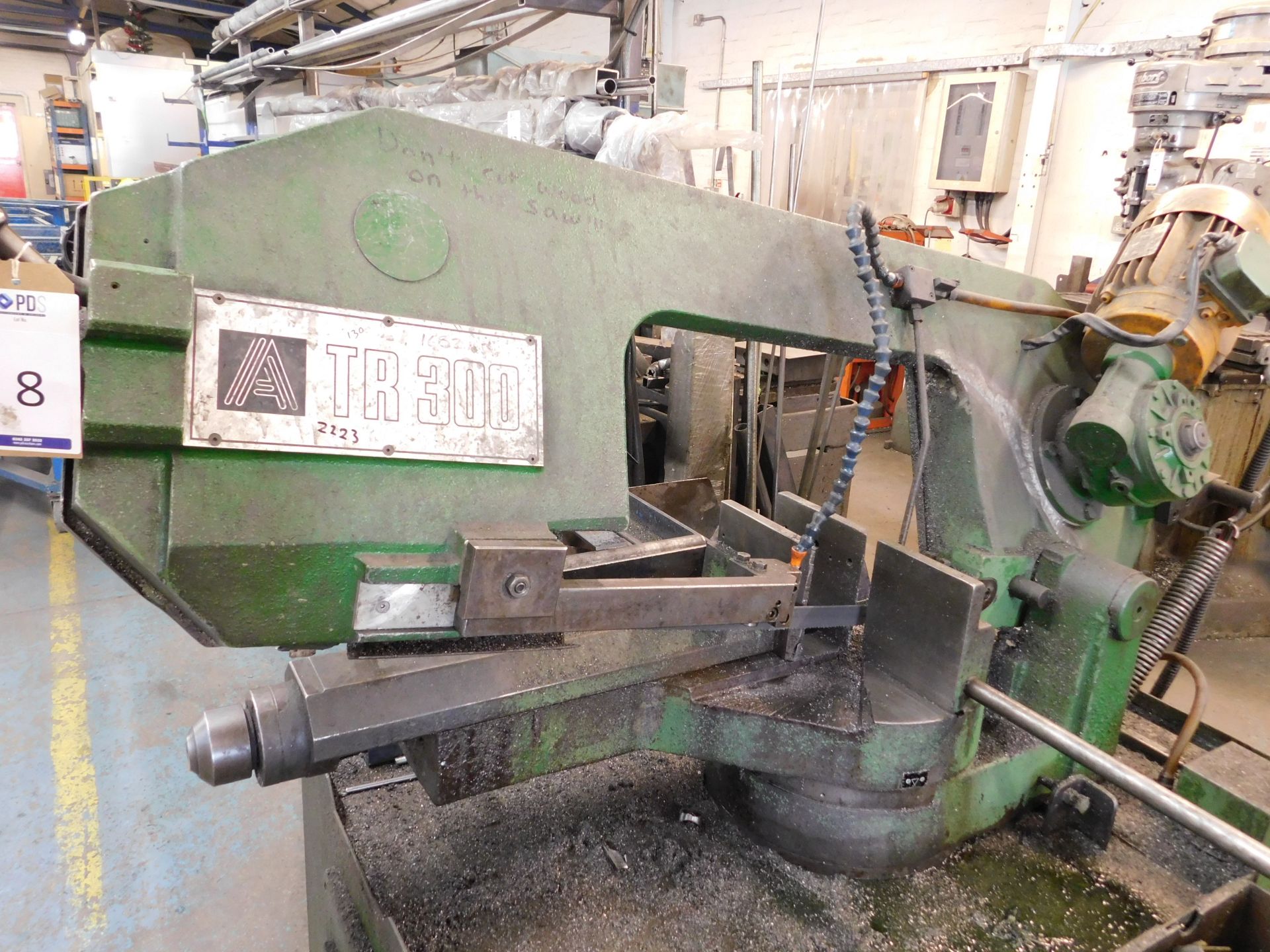 R300 Horizontal Bandsaw (repair to body), Serial Number 168212, with Conveyor Feed (approx 22’) & - Image 2 of 6