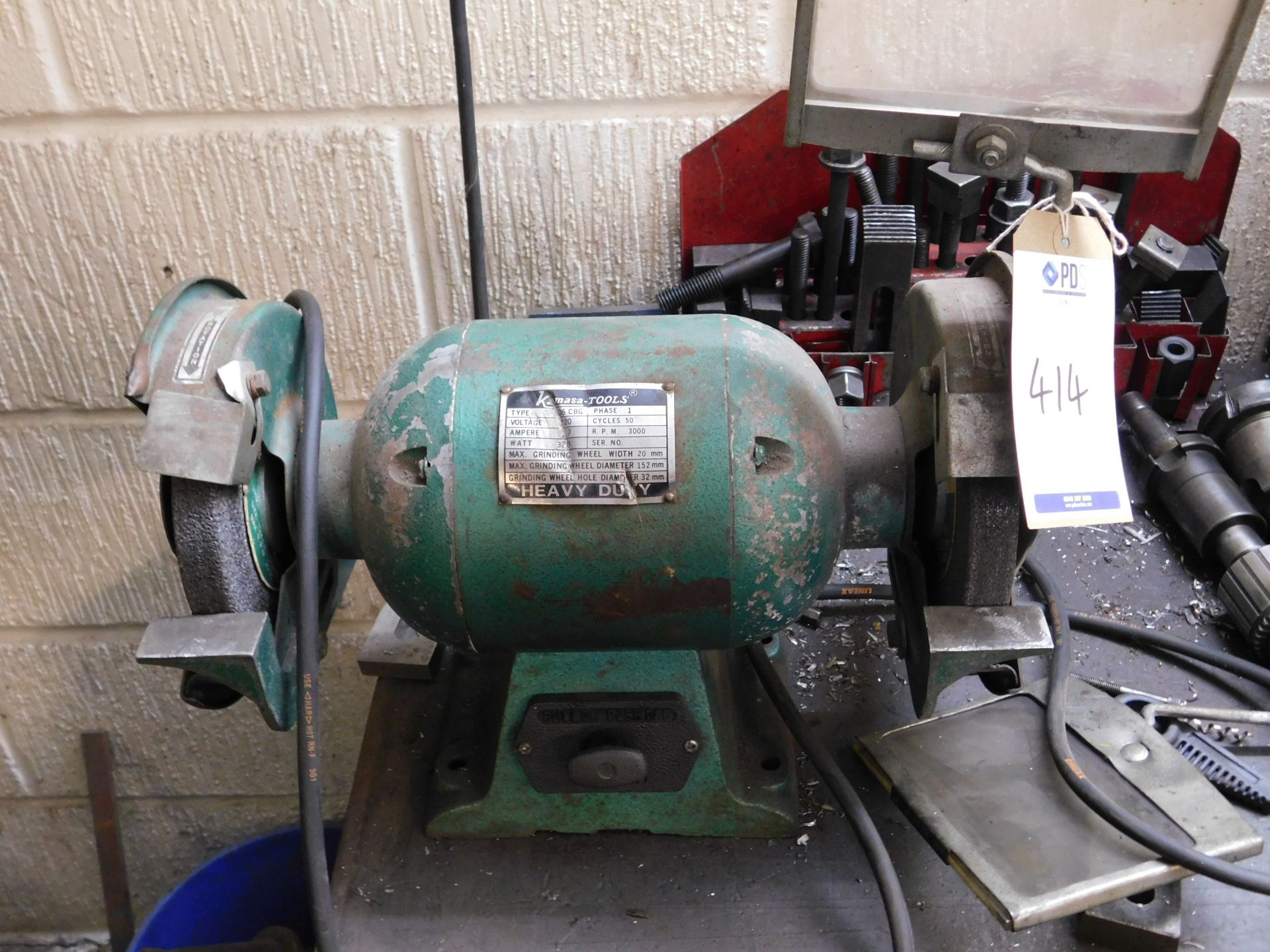 J. Archdale & Co Radial Drill, Serial Number 6269 With 2-Door Cabinet, Tooling & Twin Grinder ( - Image 5 of 5