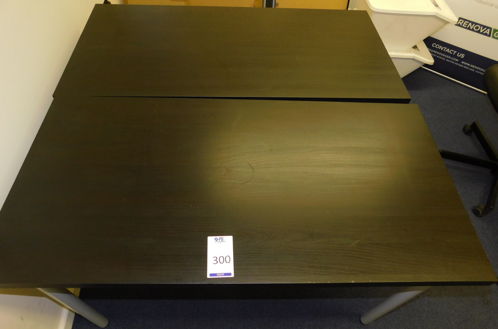 2 Desks, 2 Chairs, Projection Screen & TV Stand (Location: Milton Keynes - See General Notes for