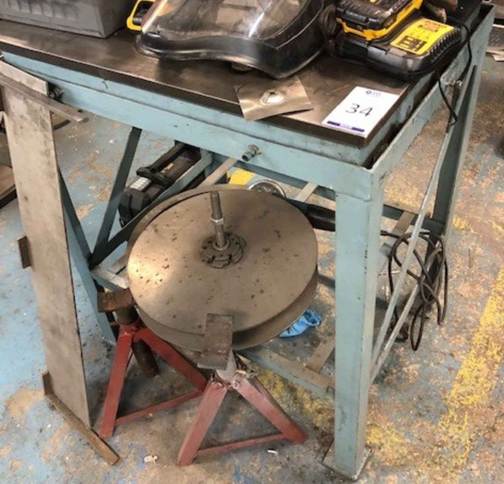 Steel Surface Table on Stand 2’ 6” x 2’ (Excluding Contents) (Location: Kettering - See General