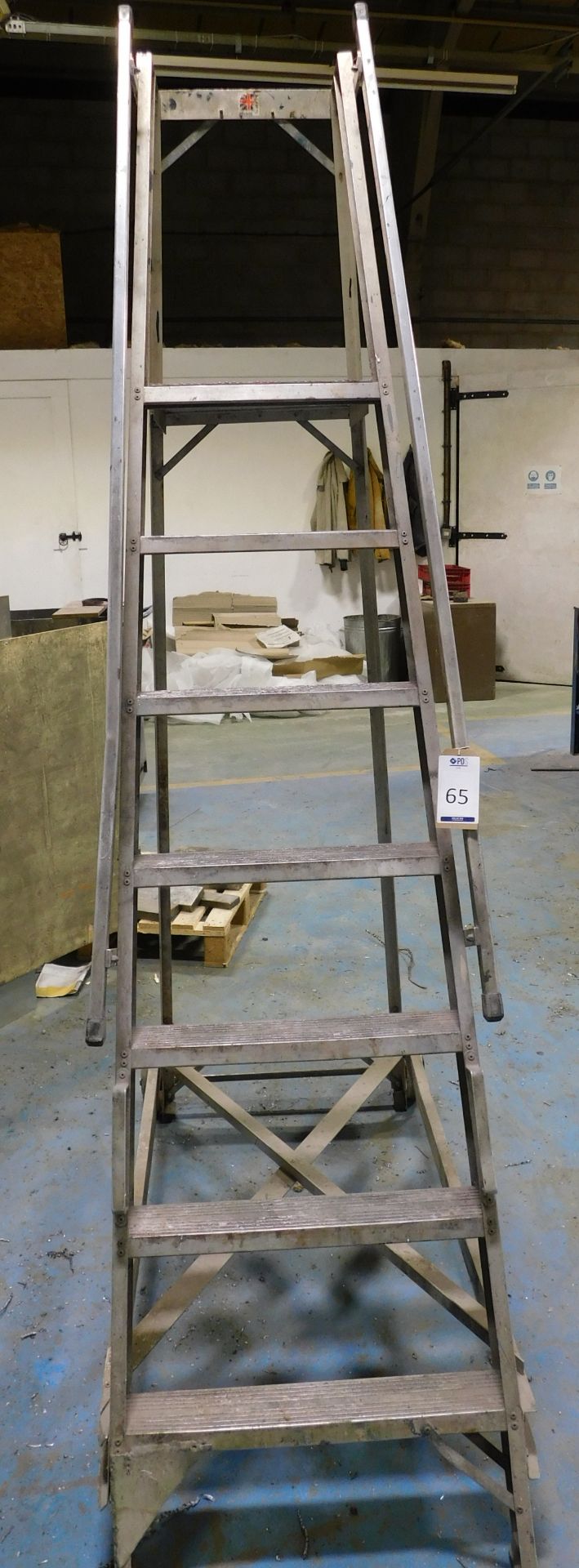 Pair of Safety Ladders & a Pair of Aluminium Step Ladders (Location: Kettering - See General Notes