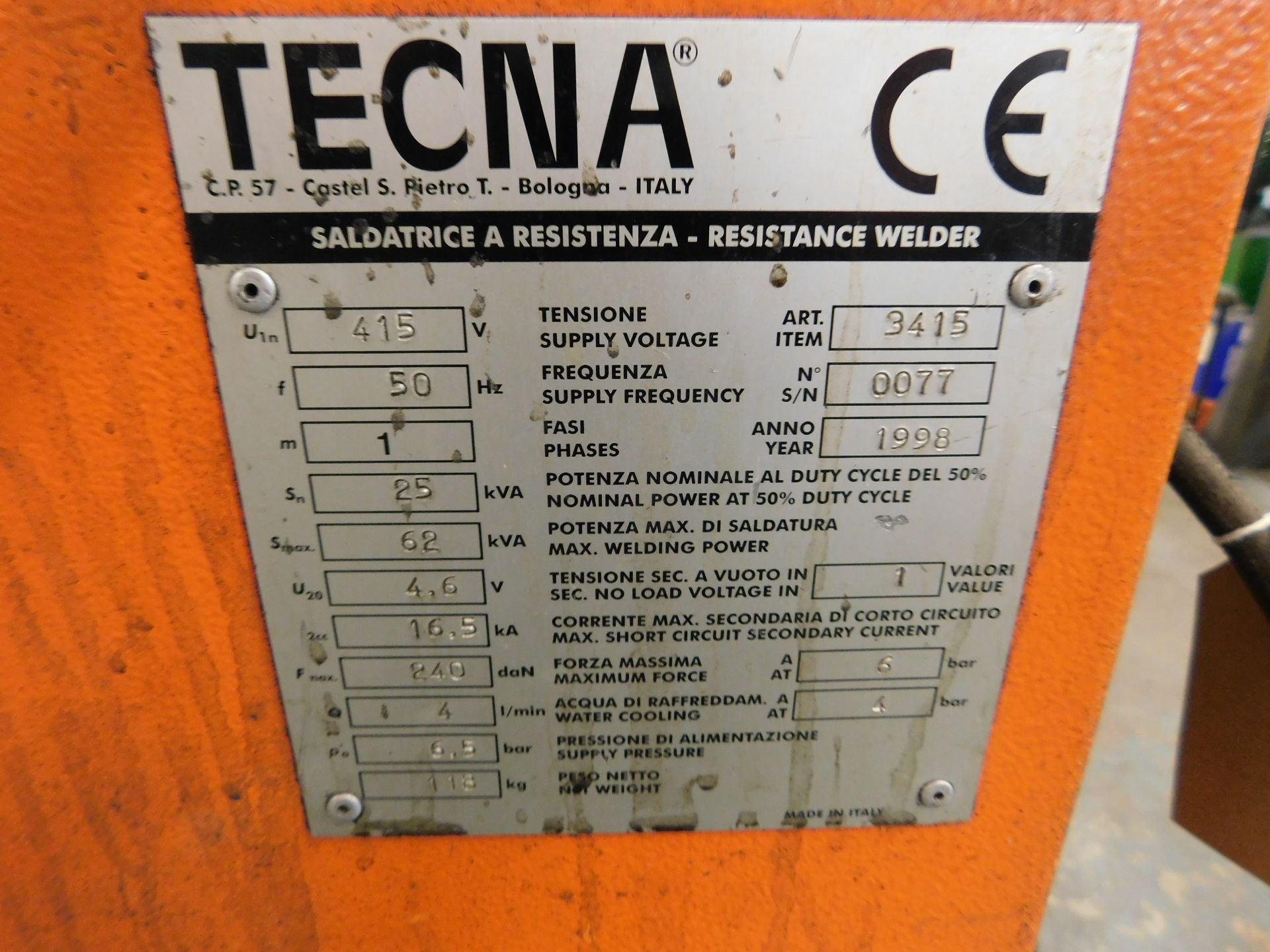 Techna Model 3415 Spot Welder (Location: Kettering - See General Notes for Details) - Image 4 of 4