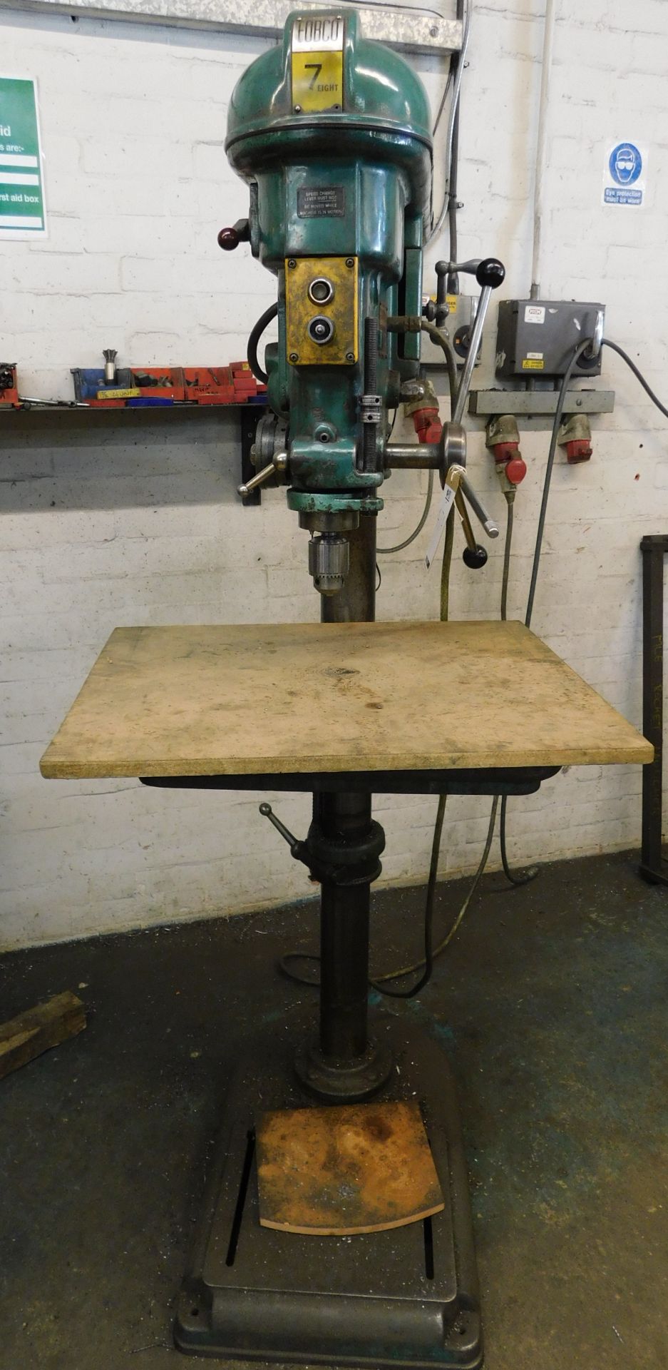 Fobco 7-Speed Pedestal Drill, Serial Number SMX781J159, 3-Phase (Location: Kettering - See General