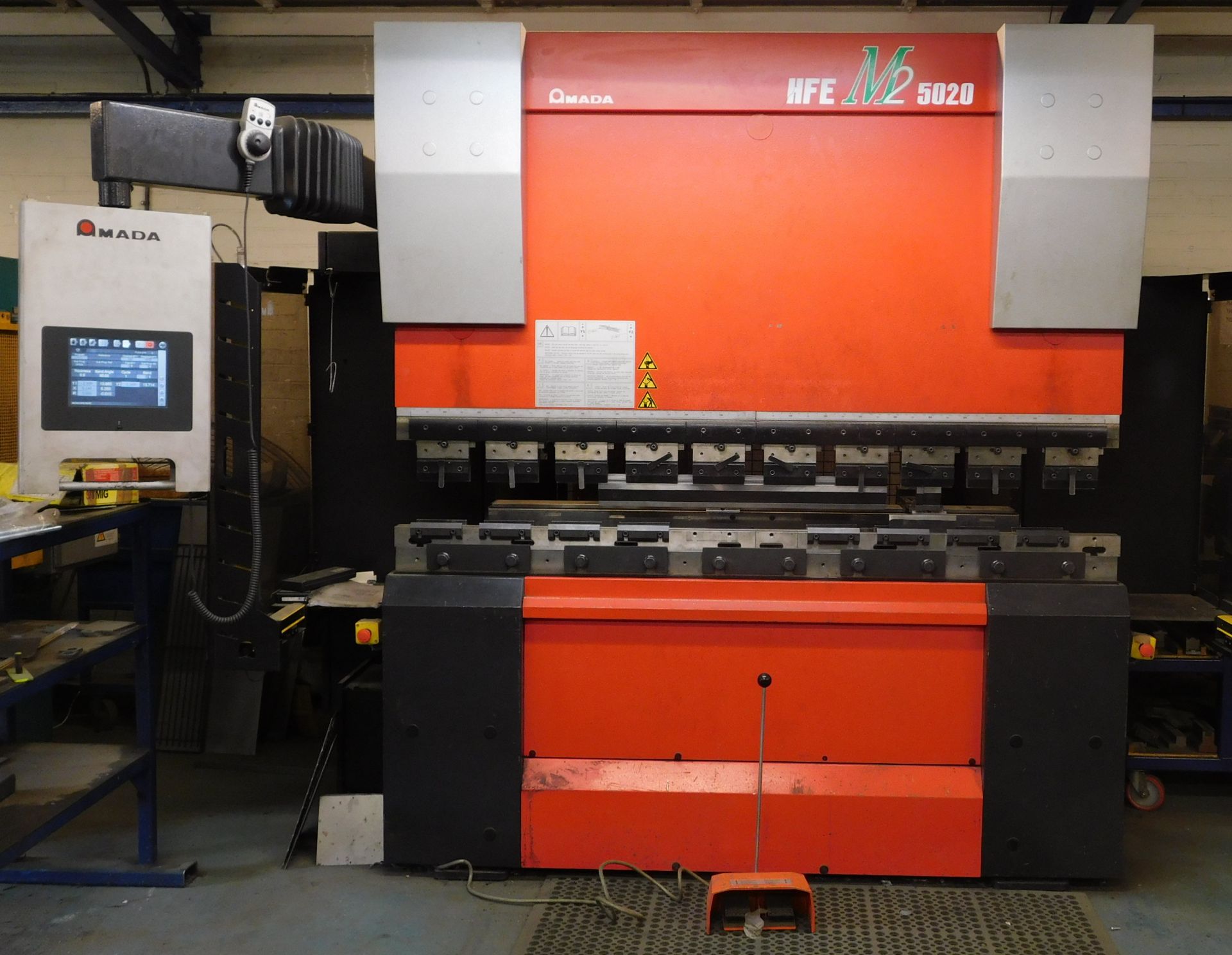 Amada Model HFEII50-20/4 Hydraulic Press Brake (2011), Serial Number D100134 with CS400 Guarding