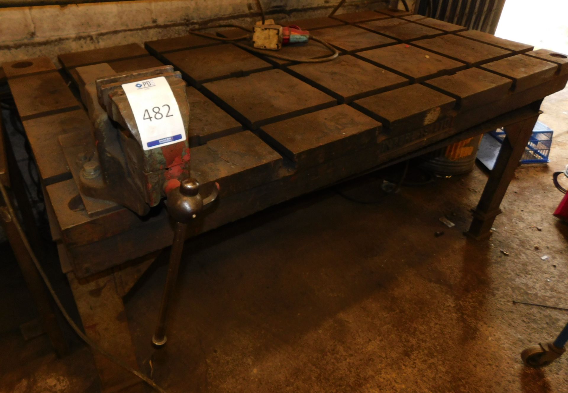 Interlas 6ft X 3ft Welding Bench with Vice (Location: Aylesbury – Please See General Notes)