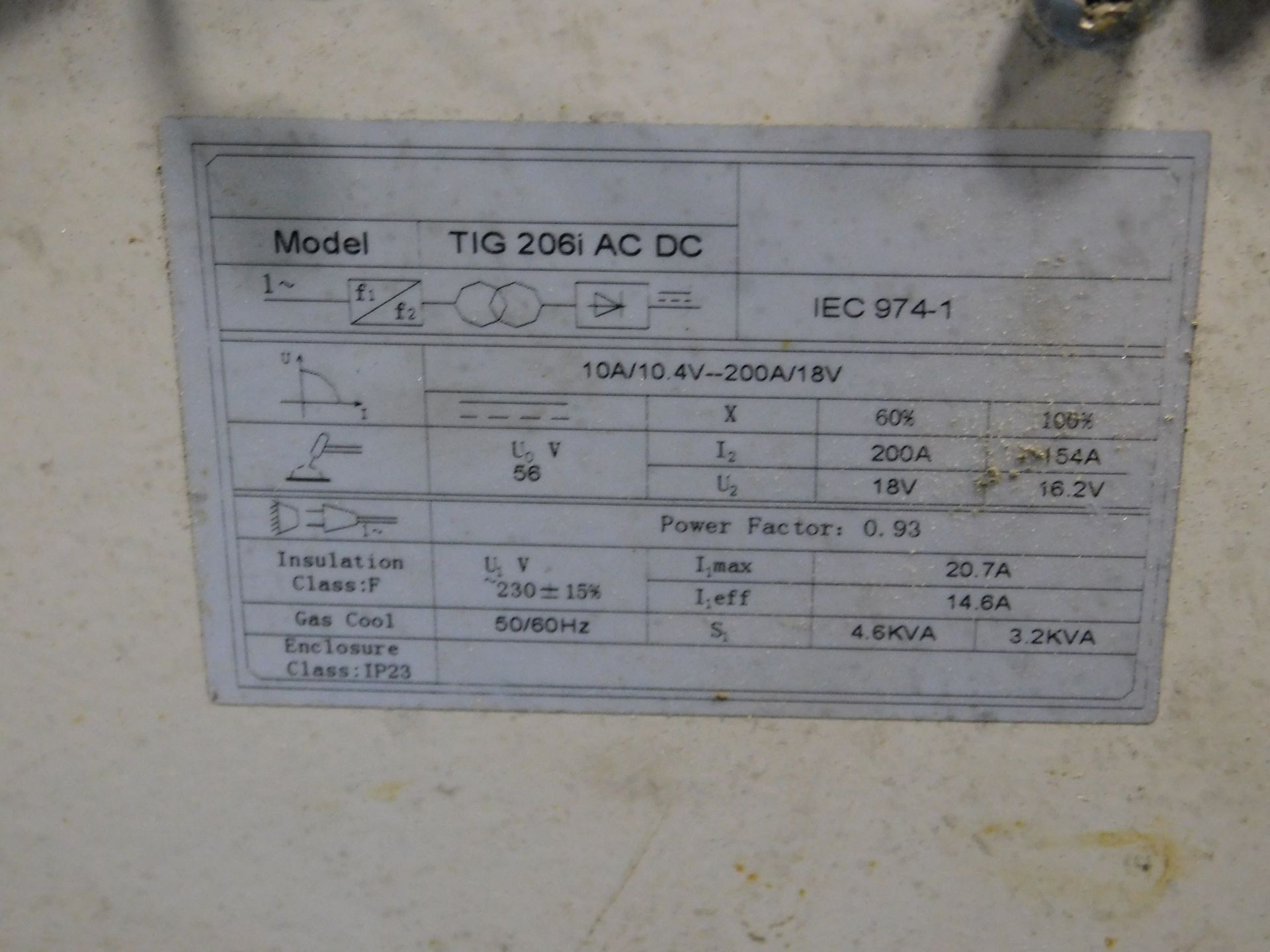 Technical Arc UK 206i TIG Welder (Location: Kettering - See General Notes for More Details) - Image 4 of 4