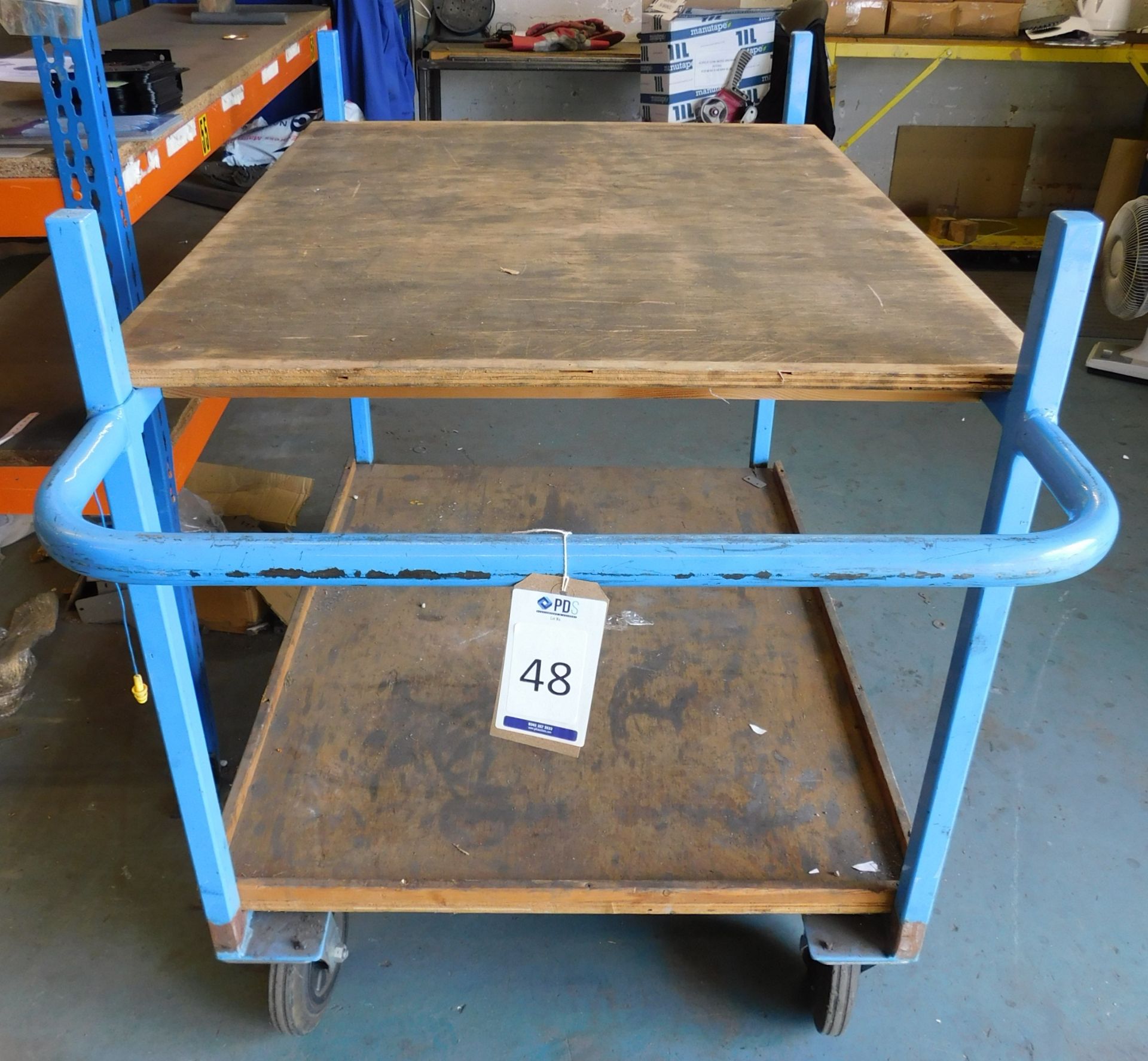 Metal Framed 2-Tier Trolley & Four Benches (Location: Kettering - See General Notes for Details)