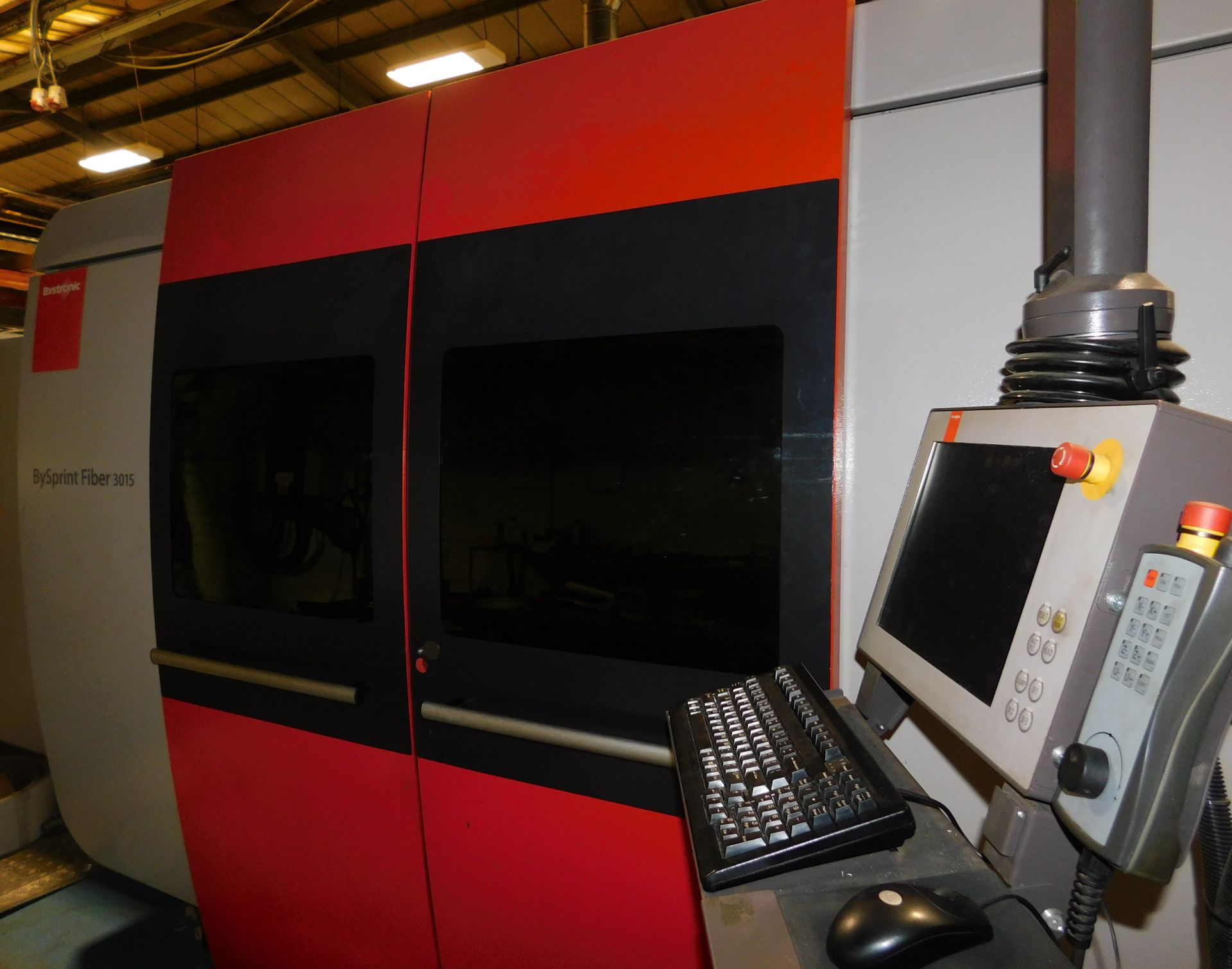 Bystronic BySprint 3015; Fiber 4000 4KW Laser Cutter (2015), 14,570 hours Serial Number 10069577,