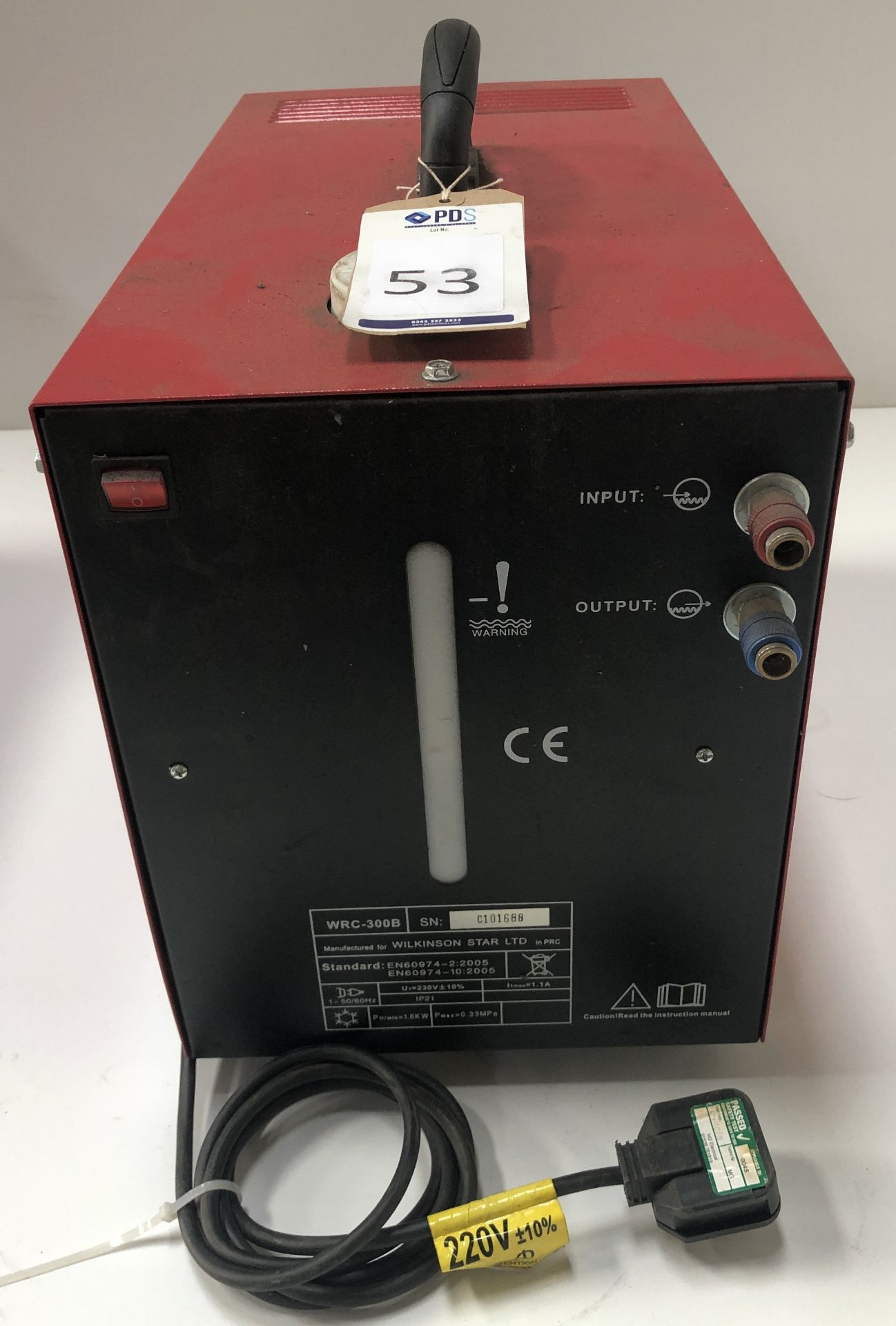 Sherman WRC-300B Welding Water Cooler, Serial Number C101688 (Location: Brentwood. Please Refer to