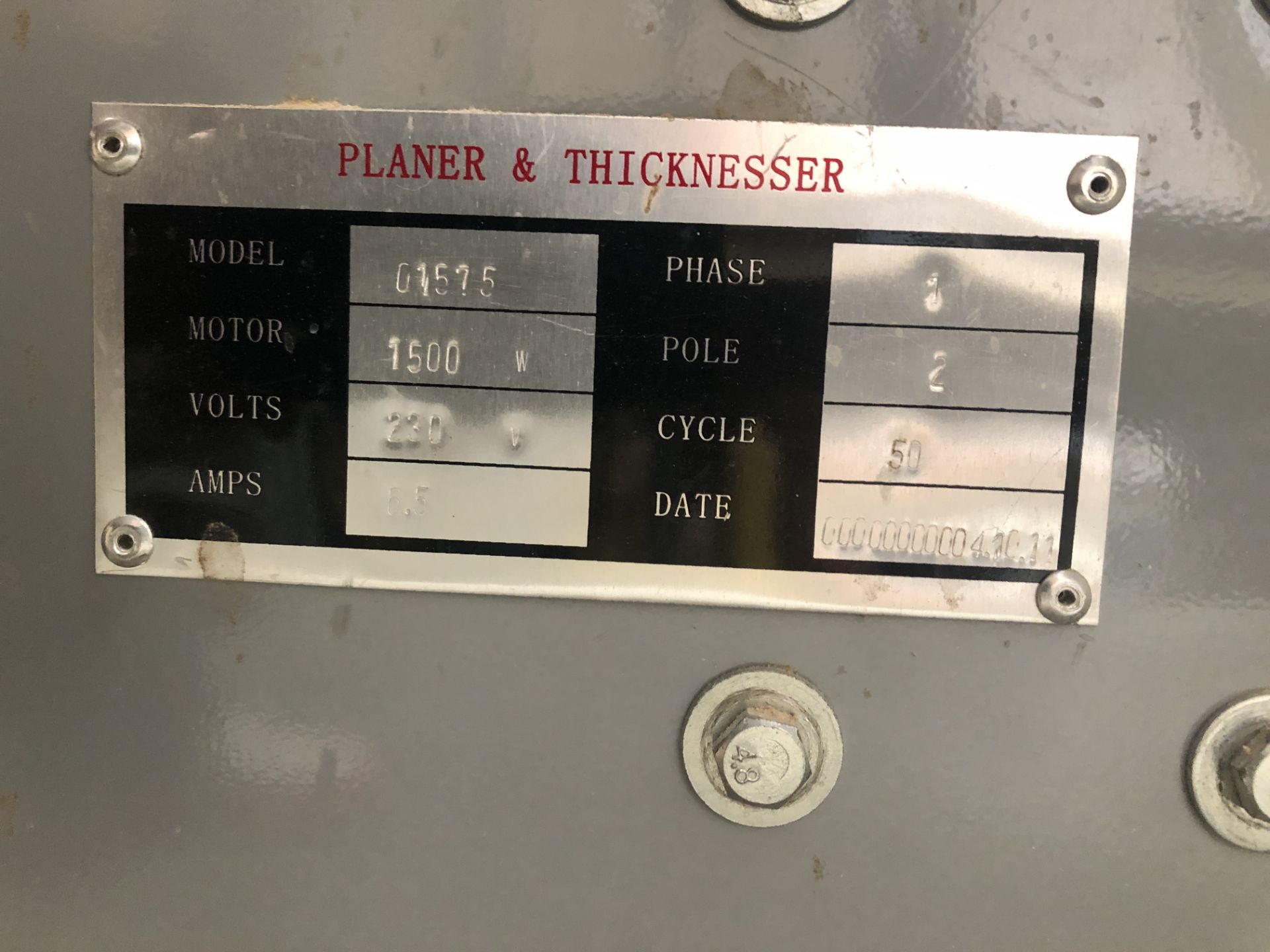 SiP Model 01575 Planer & Thicknesser, 240v (Location: Bognor Regis. Please Refer to General Notes) - Image 3 of 4