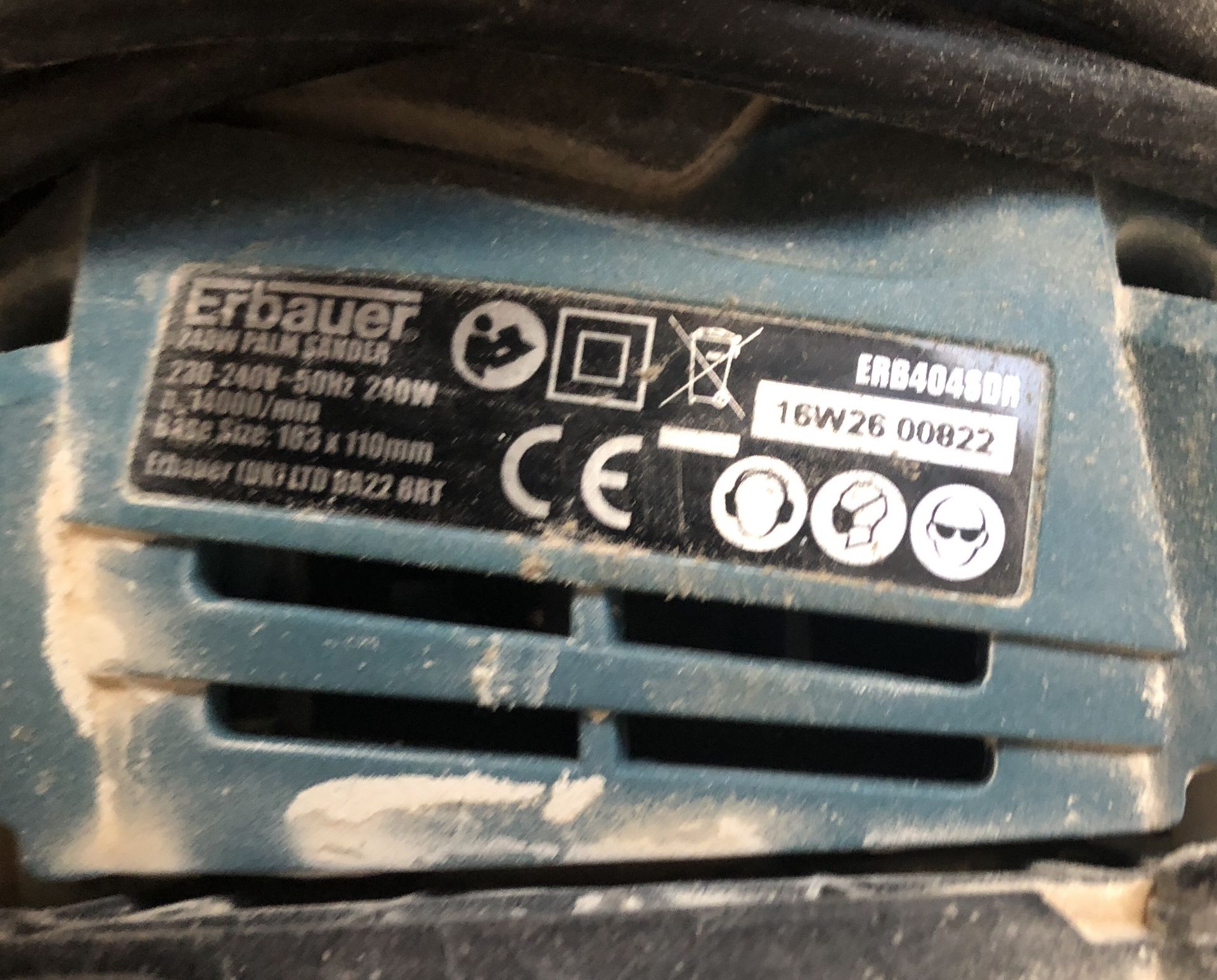 Einhell TE-RS 40E Random Orbital Sander, Erbauer 243W Palm Sander & Bosch GWS710 Angle Grinder, - Image 3 of 4