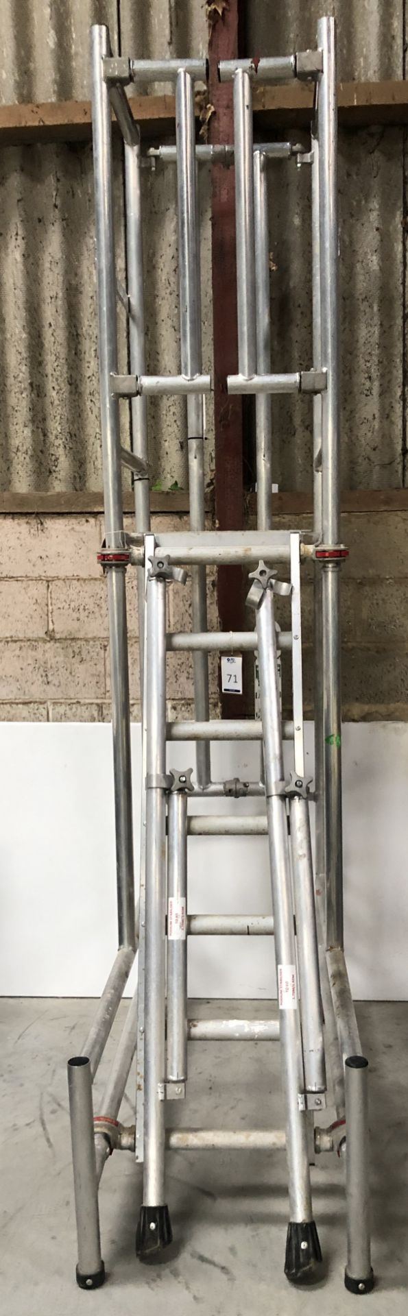 Aluminium Podium Tower, 2m Platform Height, with Ladders & Braces (Location: Brentwood. Please Refer