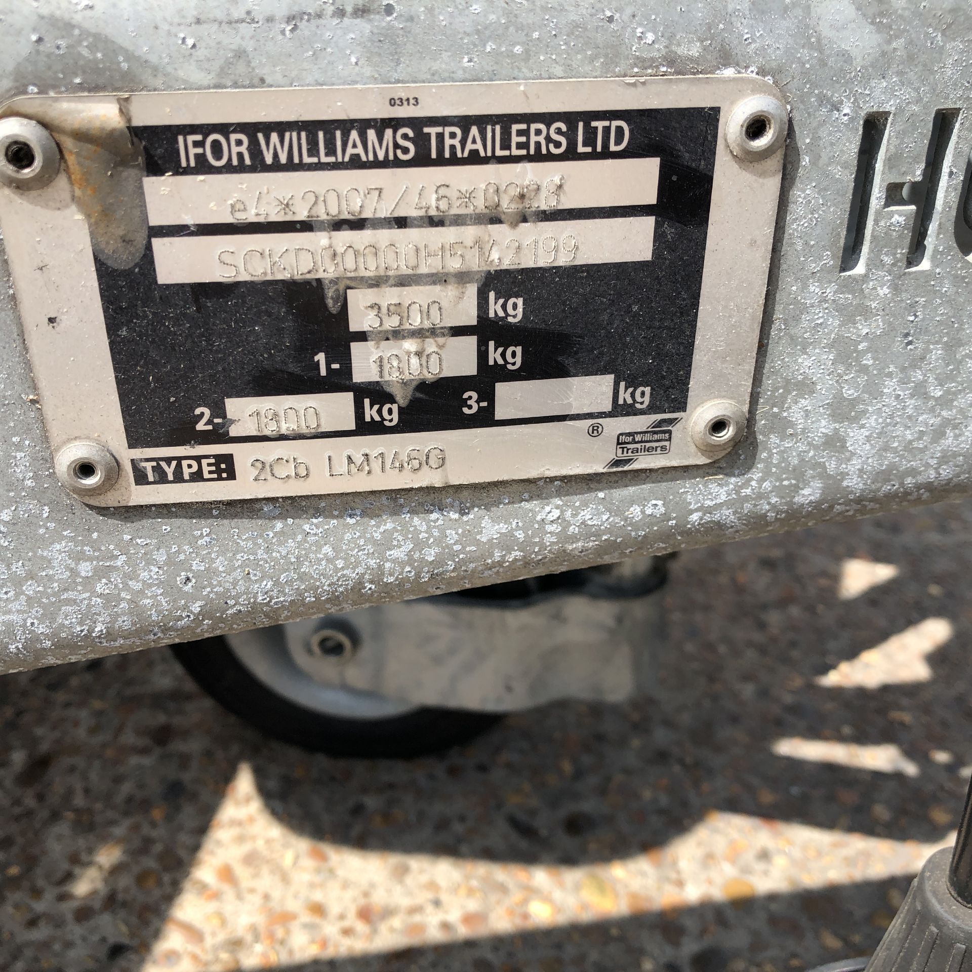 Ifor Williams Type 2CB LM146G Twin Axle Flat Trailer (2017), Serial Number 05142199, GVW 3500Kg; 14’ - Image 7 of 9